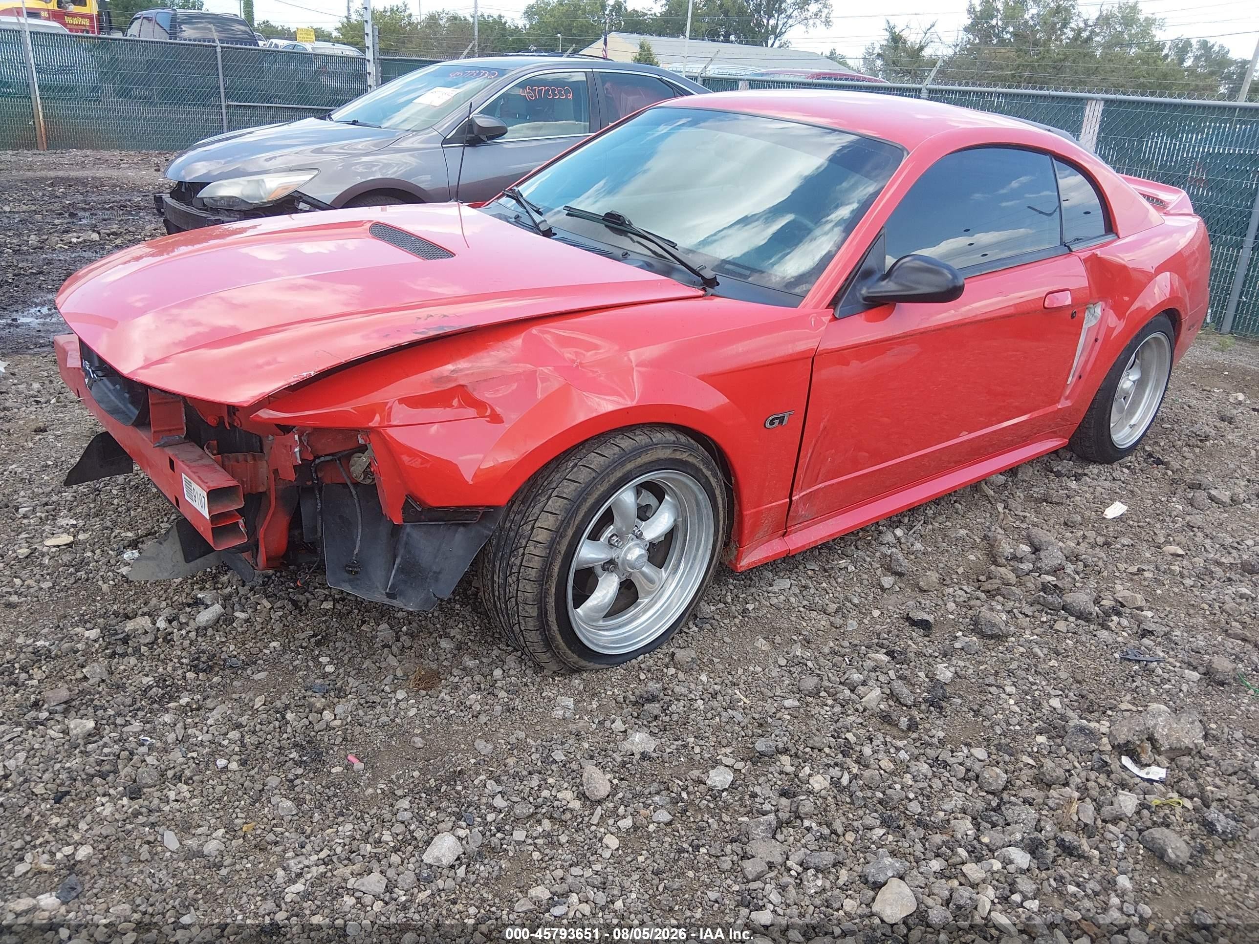 2000 Ford Mustang Gt Red vin: 1FAFP42X4YF164860