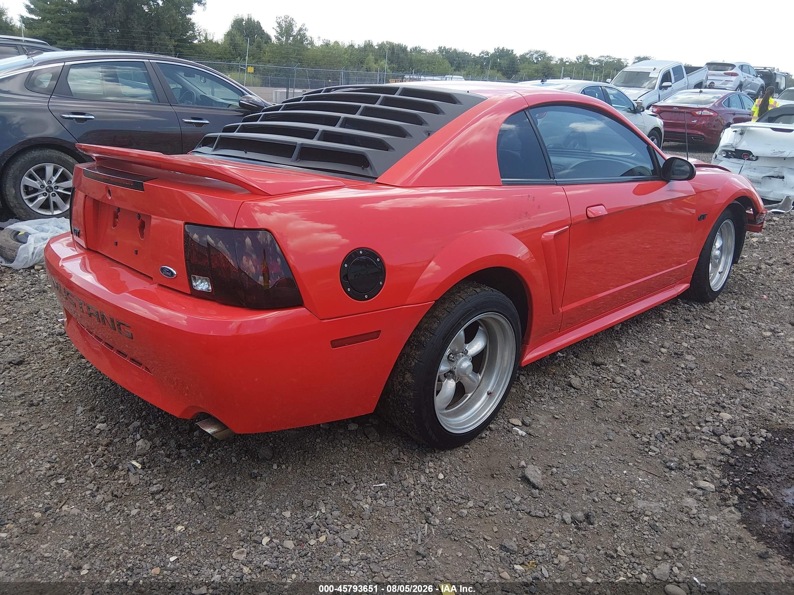 2000 Ford Mustang Gt Red vin: 1FAFP42X4YF164860