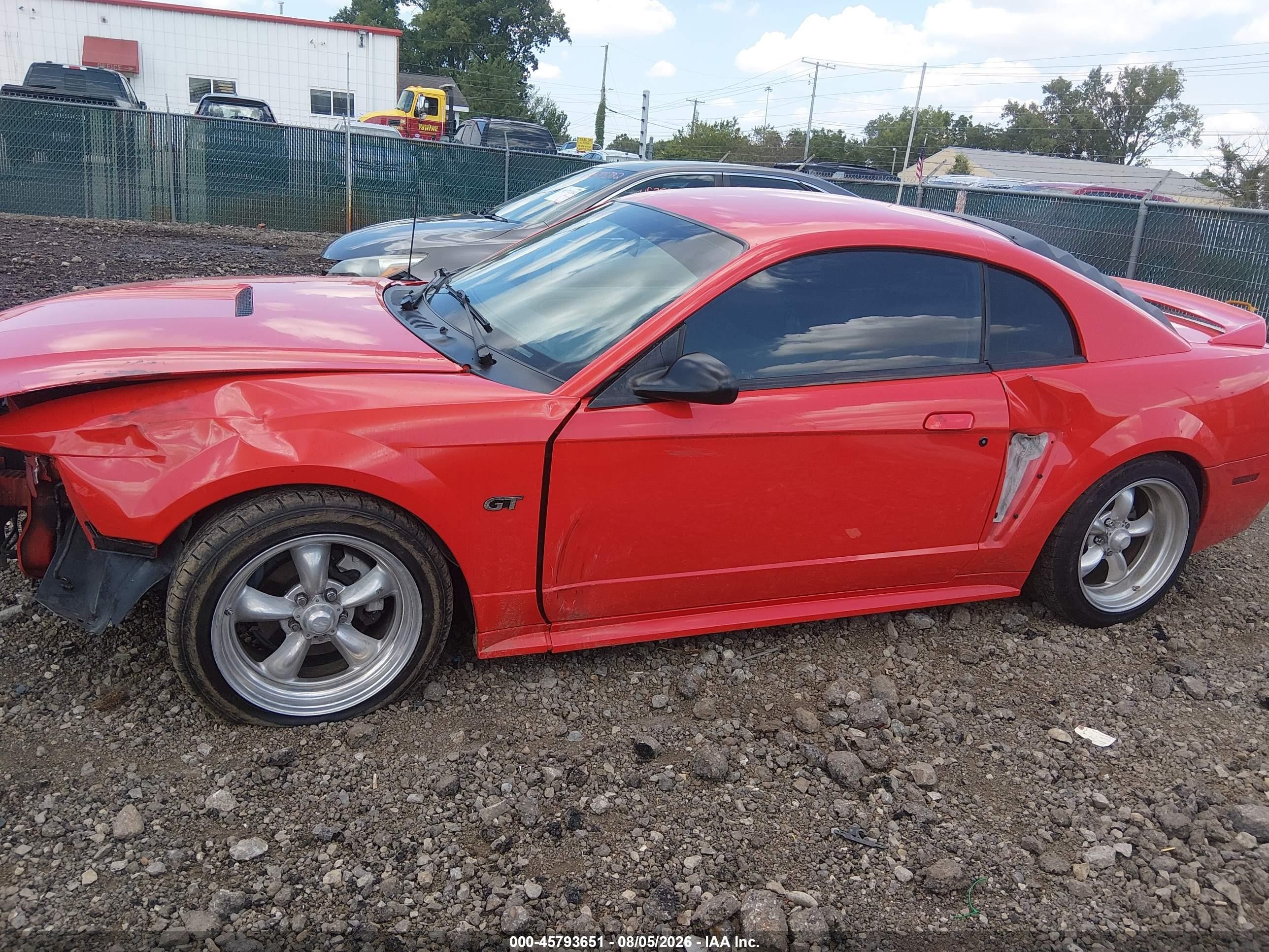 2000 Ford Mustang Gt Red vin: 1FAFP42X4YF164860