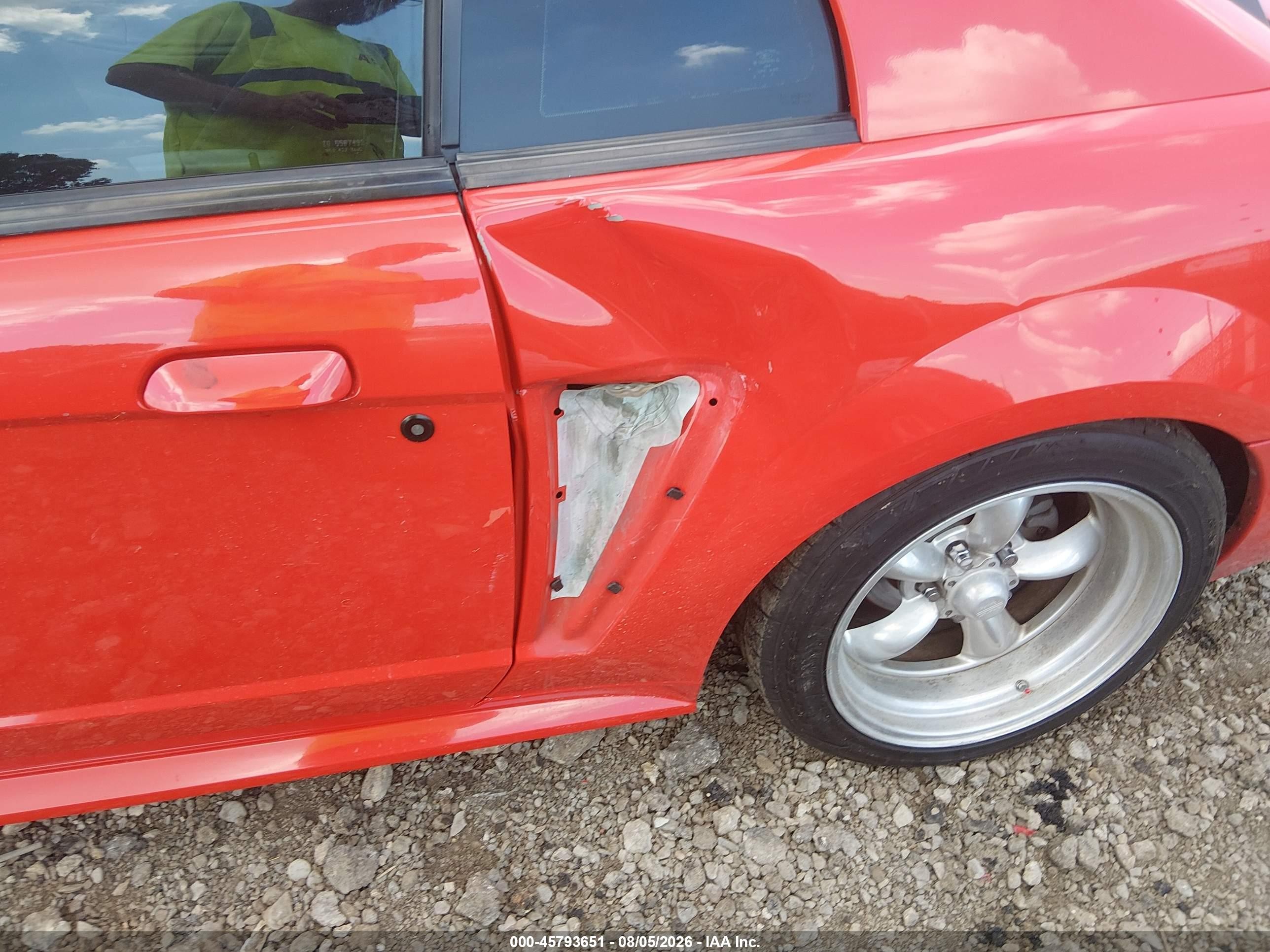 2000 Ford Mustang Gt Red vin: 1FAFP42X4YF164860