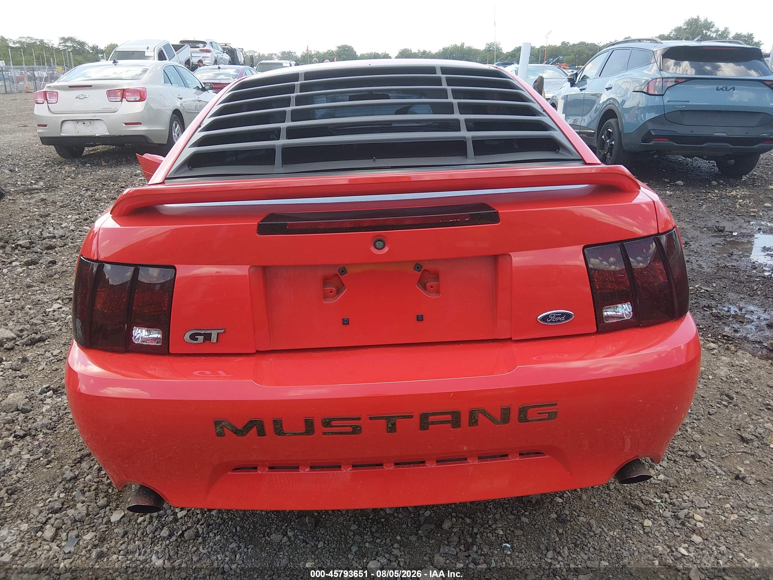 2000 Ford Mustang Gt Red vin: 1FAFP42X4YF164860