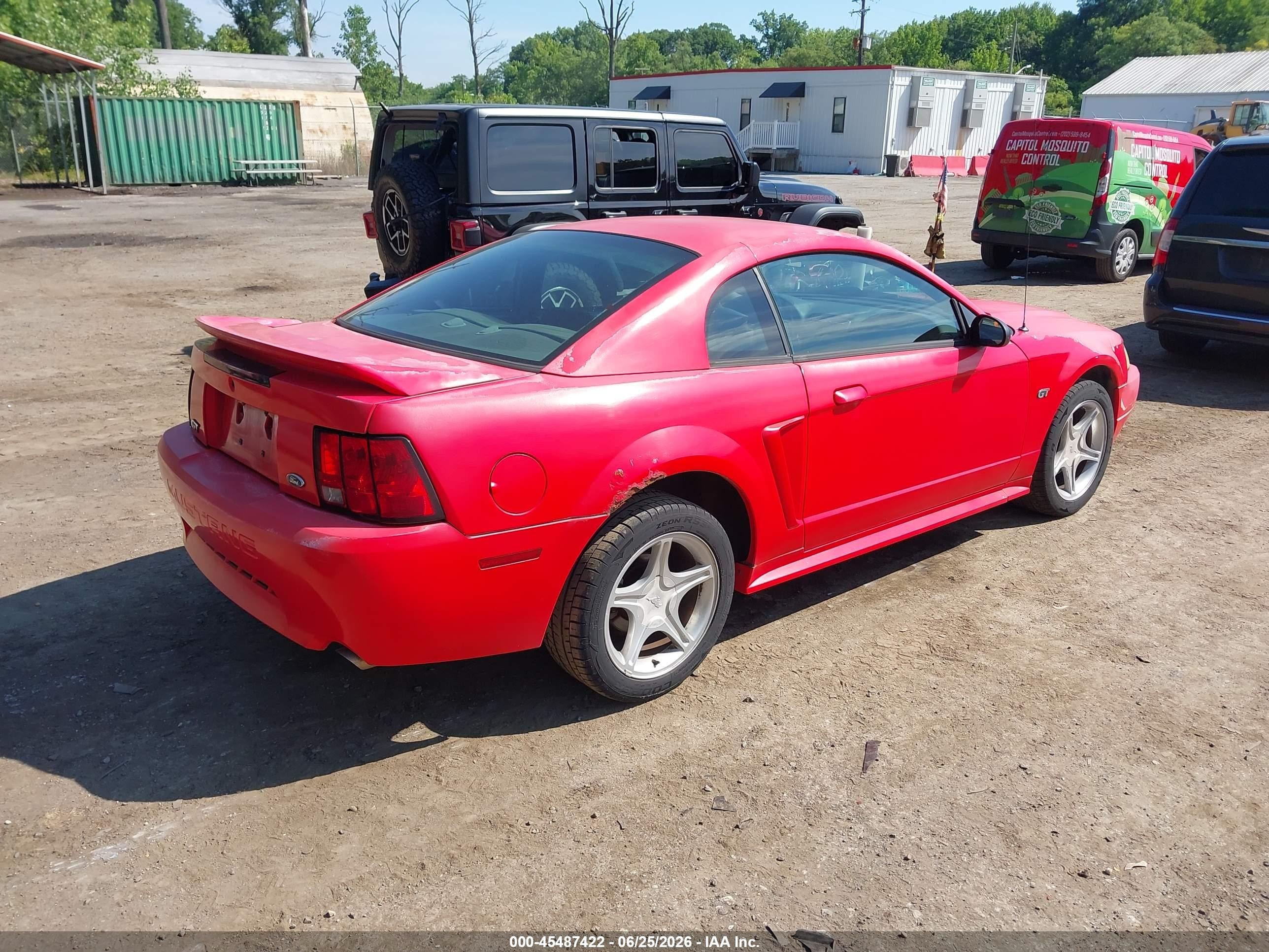 2000 Ford Mustang Gt Red vin: 1FAFP42X4YF298350