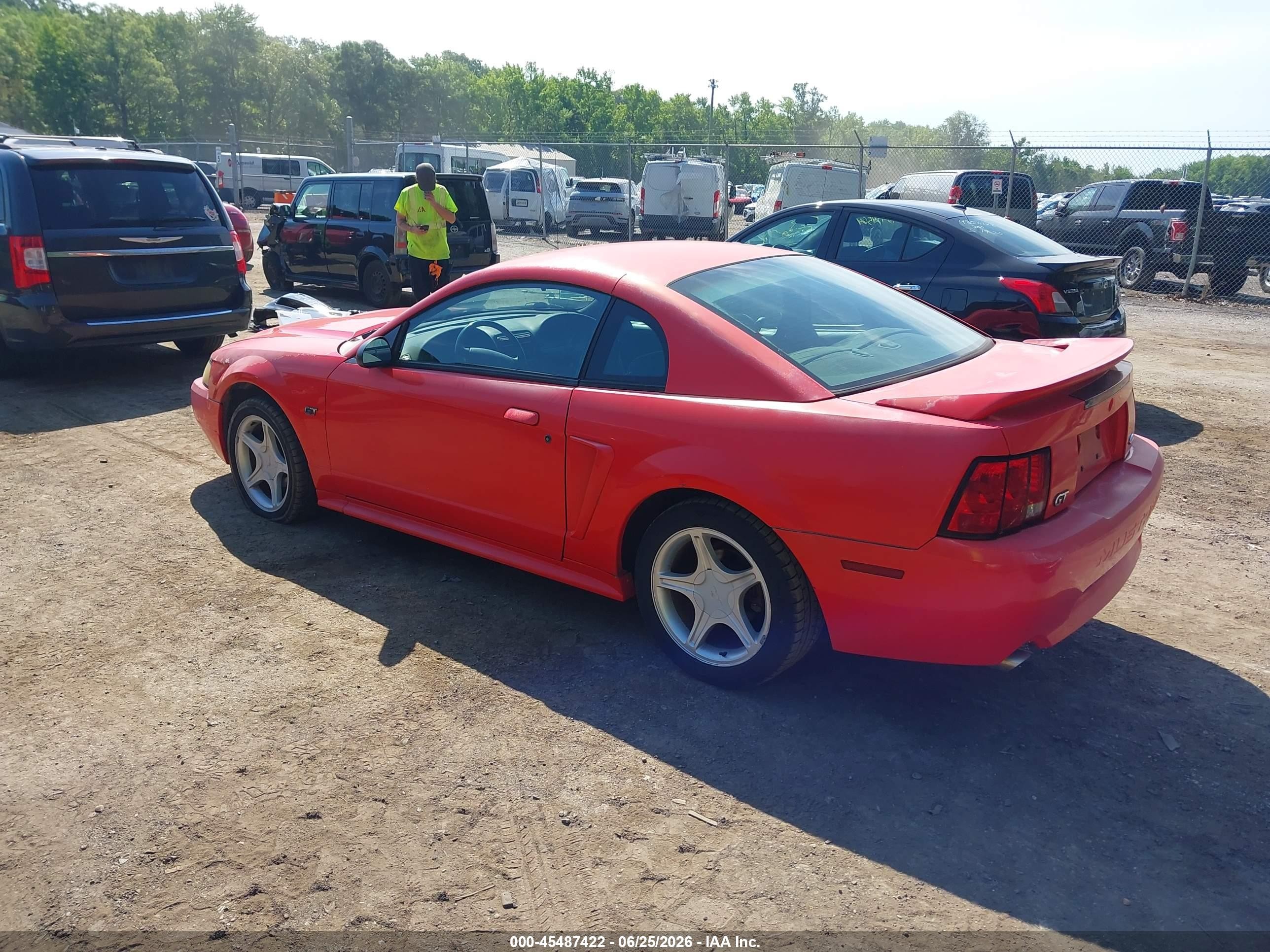 2000 Ford Mustang Gt Red vin: 1FAFP42X4YF298350