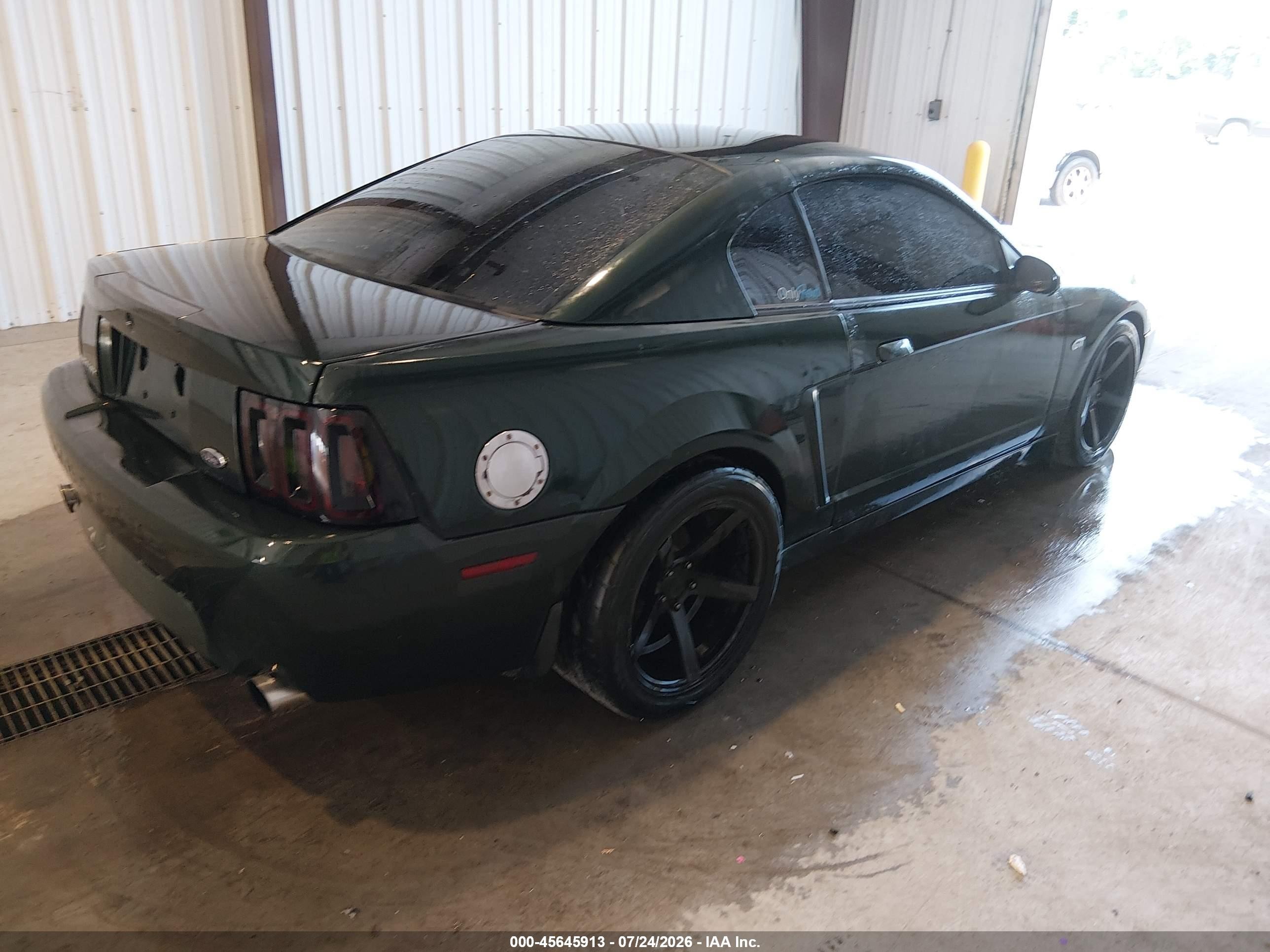 2001 Ford Mustang Gt Green vin: 1FAFP42X51F264164