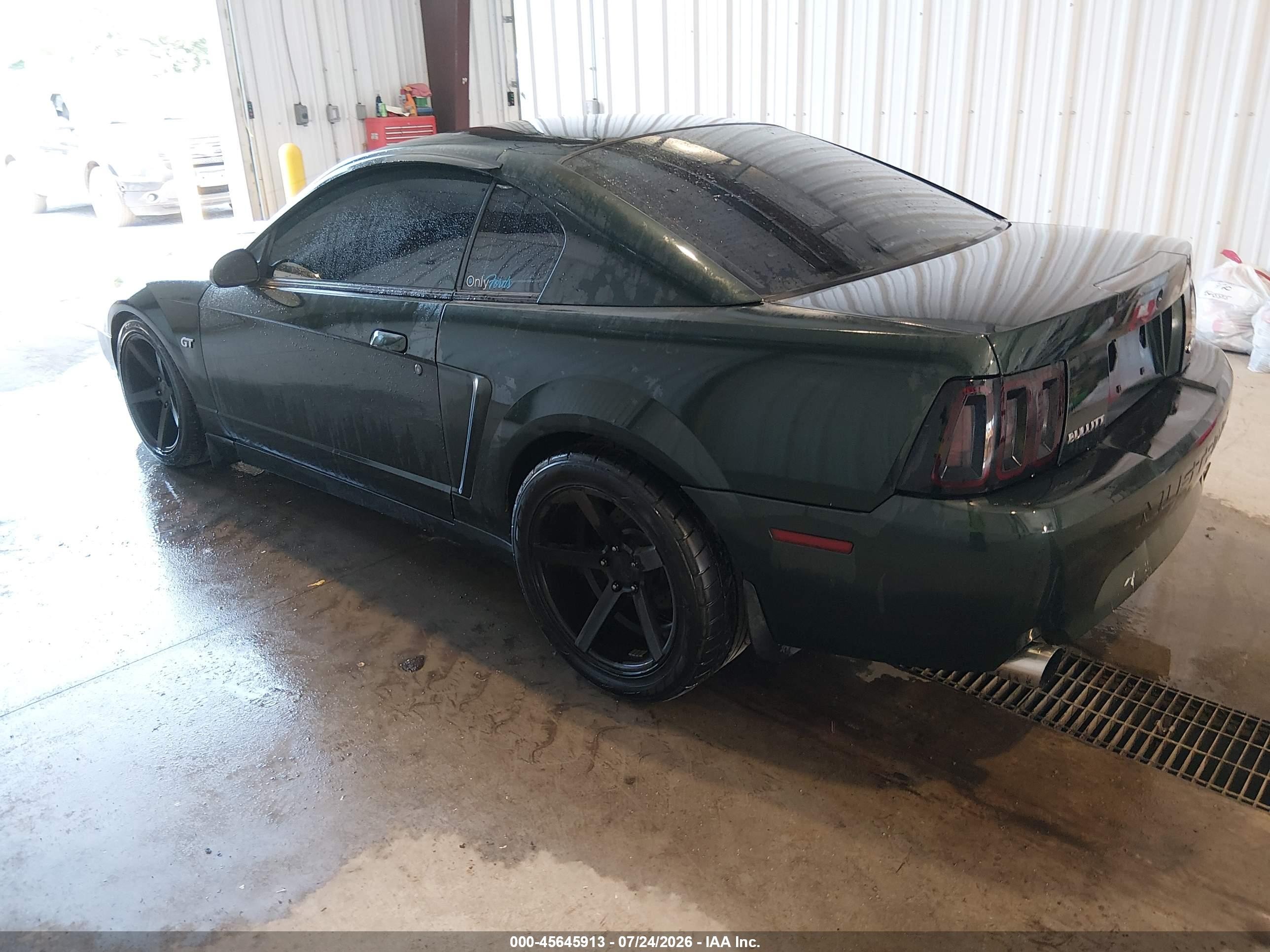 2001 Ford Mustang Gt Green vin: 1FAFP42X51F264164