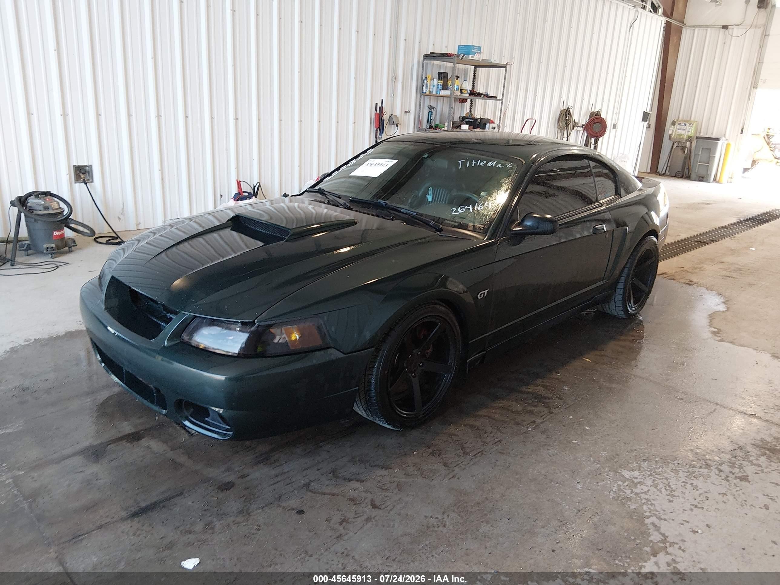 2001 Ford Mustang Gt Green vin: 1FAFP42X51F264164