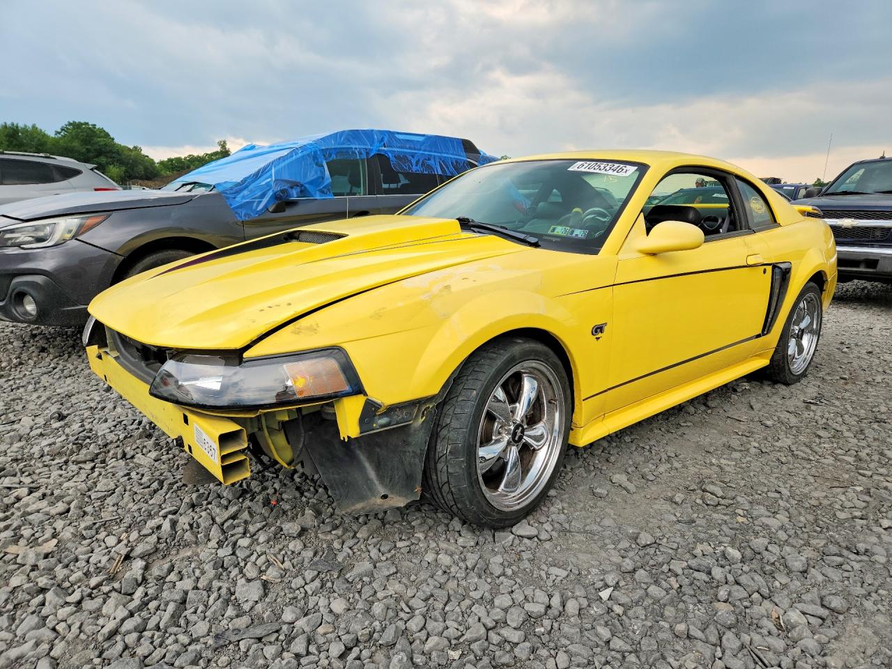 2002 Ford Mustang Gt Yellow vin: 1FAFP42X52F100852
