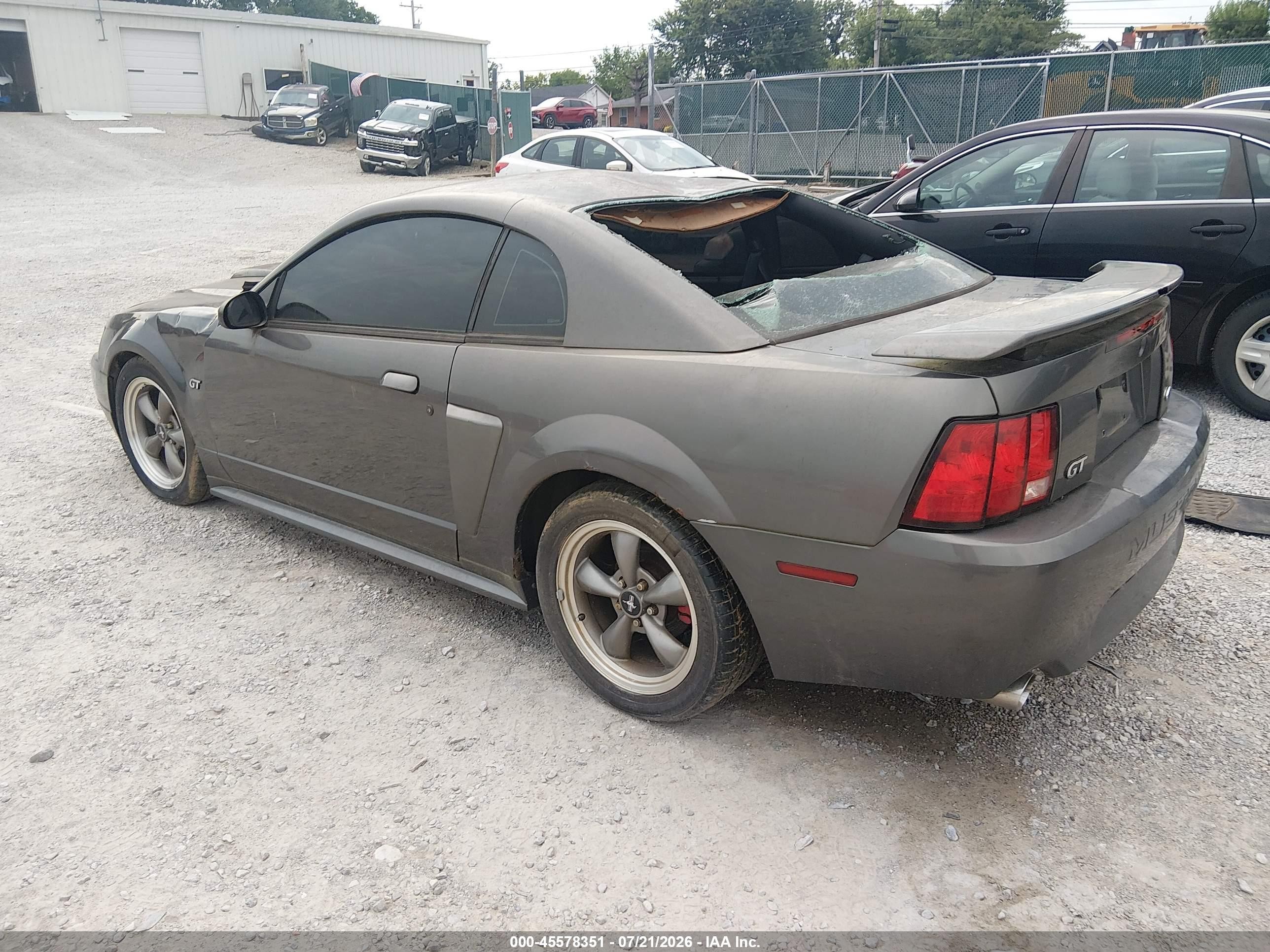 2003 Ford Mustang Gt Gray vin: 1FAFP42X53F341585