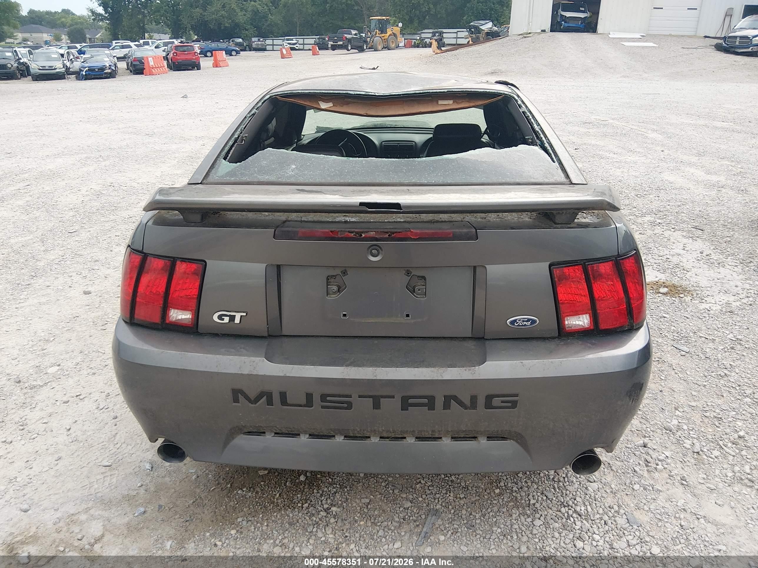 2003 Ford Mustang Gt Gray vin: 1FAFP42X53F341585