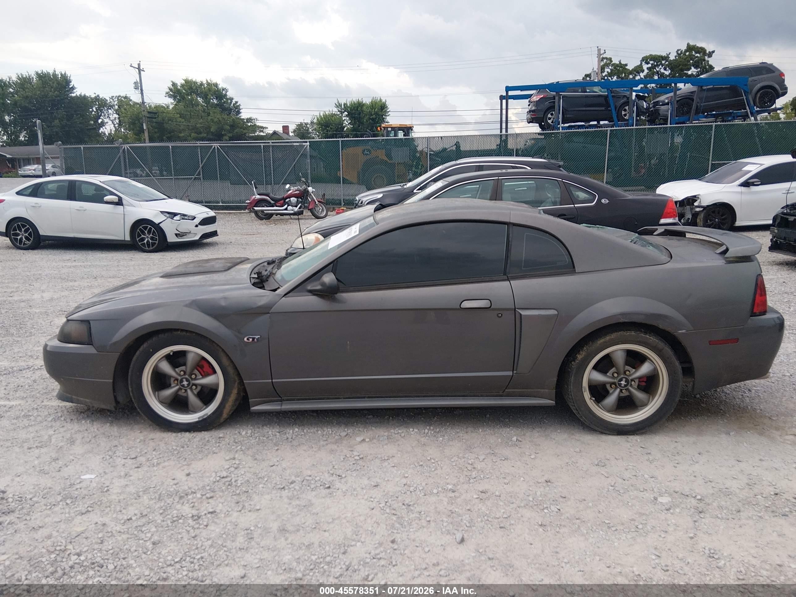2003 Ford Mustang Gt Gray vin: 1FAFP42X53F341585