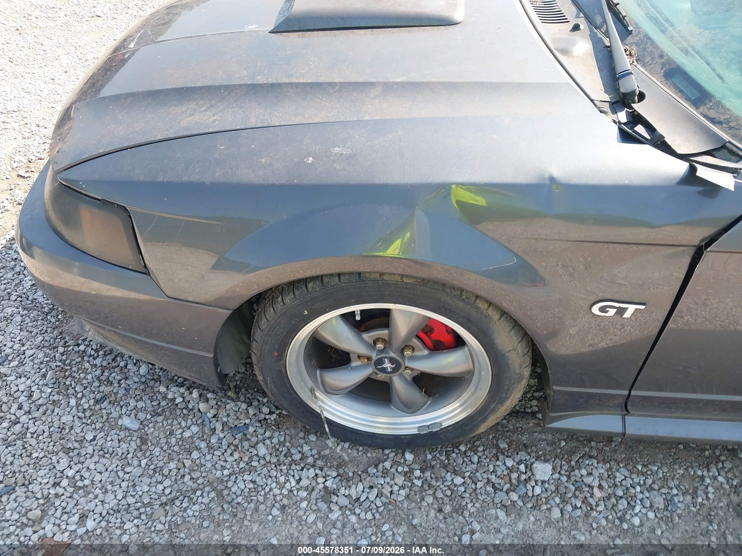 2003 Ford Mustang Gt Gray vin: 1FAFP42X53F341585