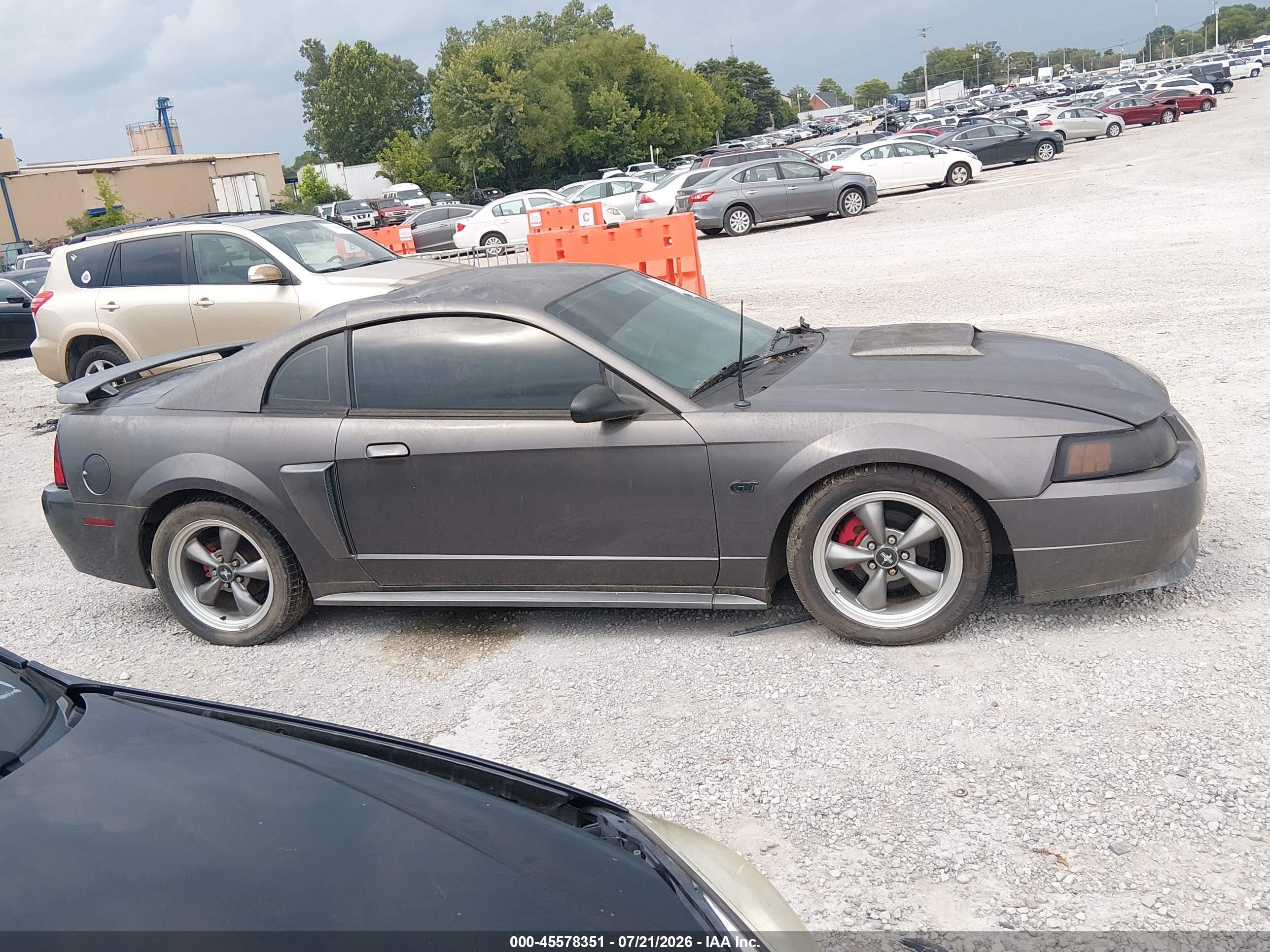 2003 Ford Mustang Gt Gray vin: 1FAFP42X53F341585