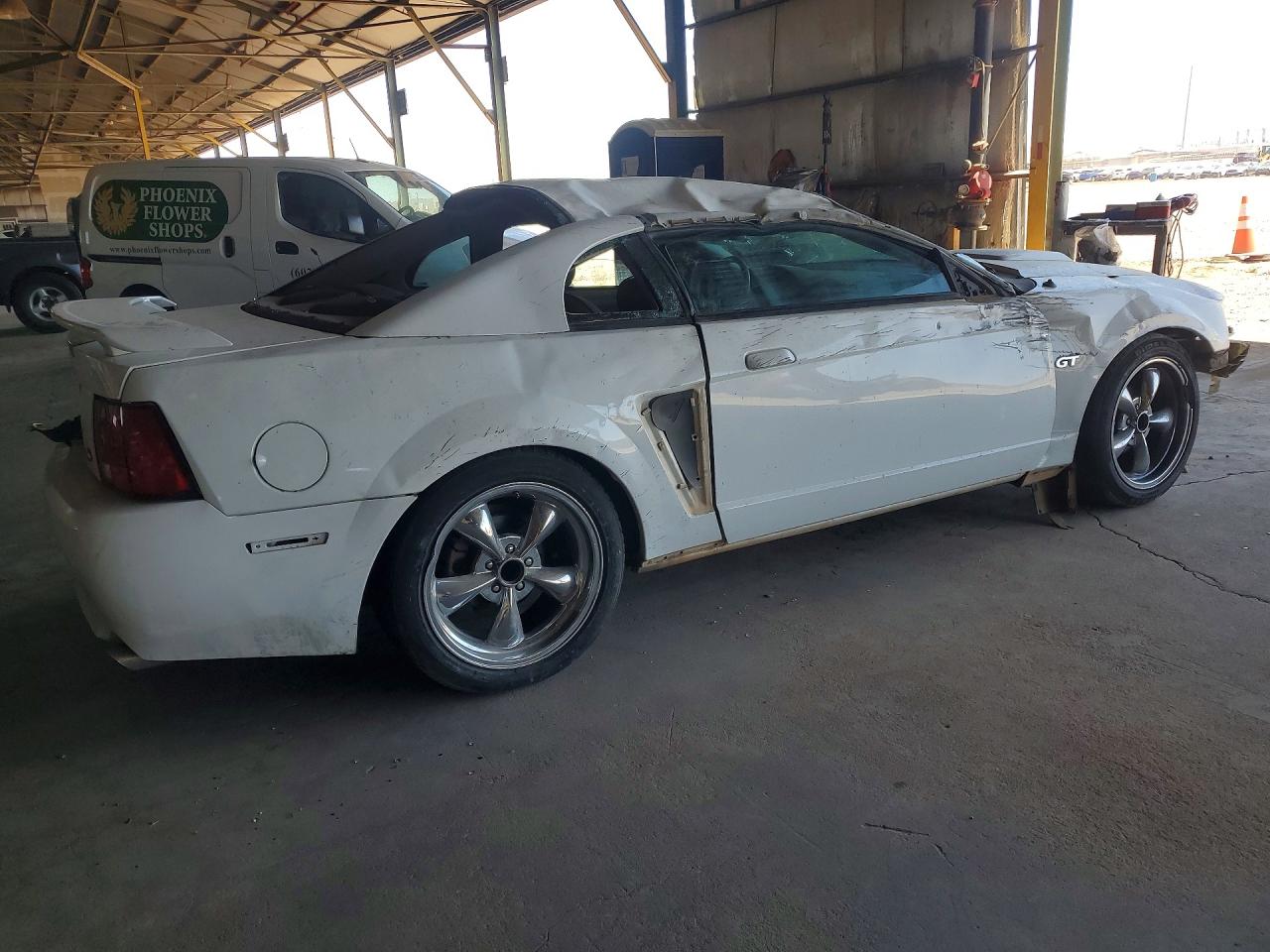 2003 Ford Mustang Gt White vin: 1FAFP42X53F347337