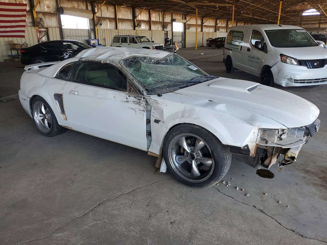 2003 Ford Mustang Gt White vin: 1FAFP42X53F347337