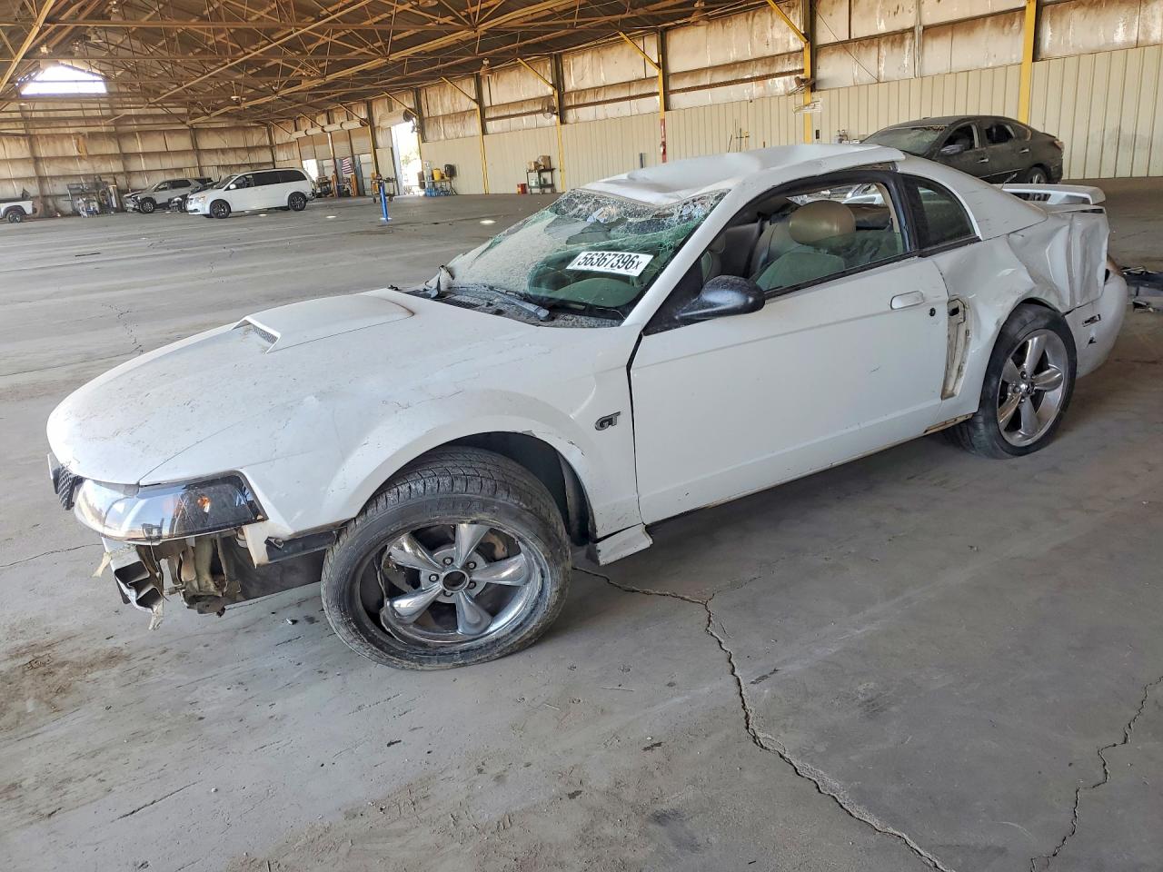2003 Ford Mustang Gt White vin: 1FAFP42X53F347337