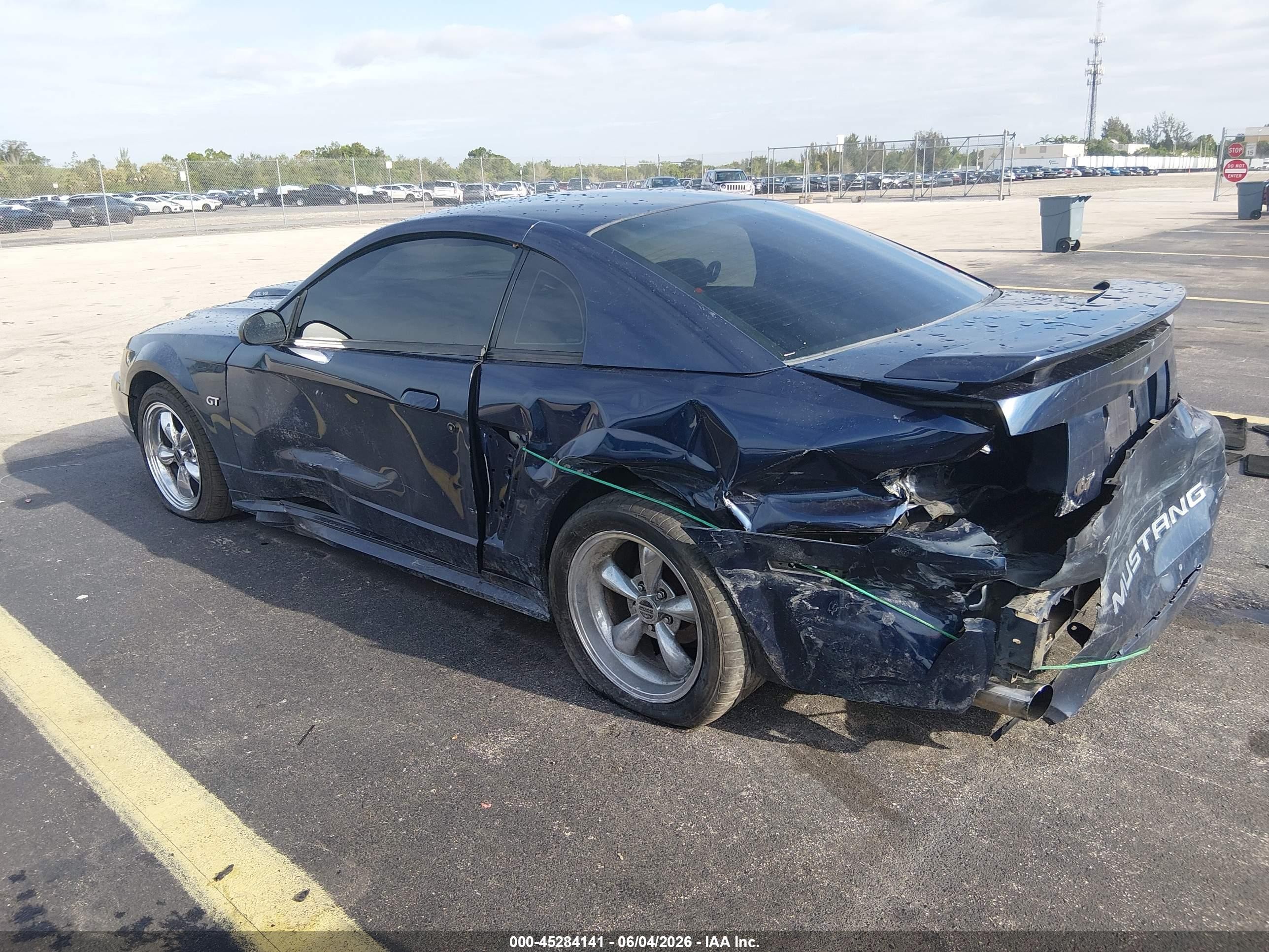 2003 Ford Mustang Gt Синий vin: 1FAFP42X53F388793