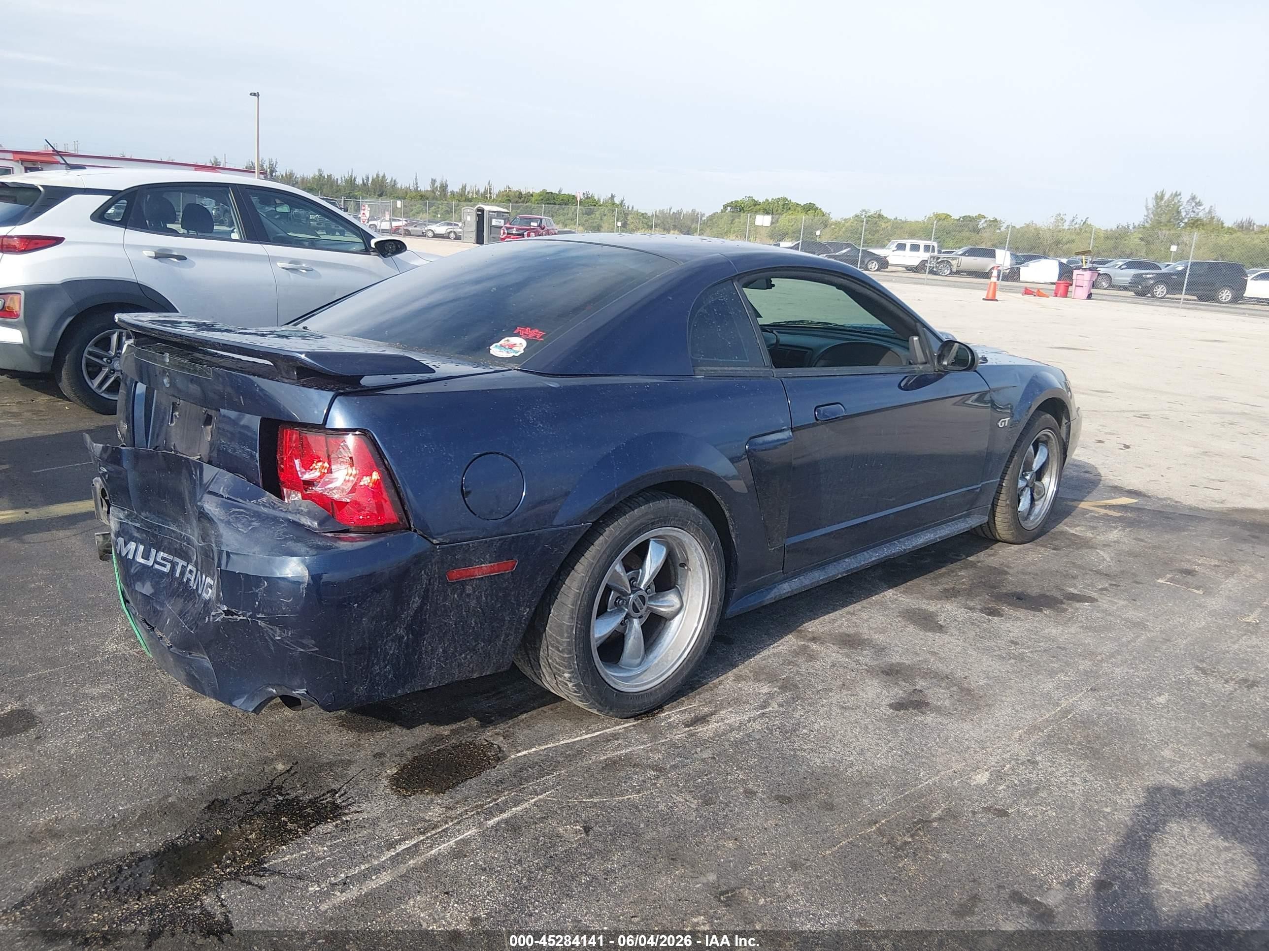 2003 Ford Mustang Gt Синий vin: 1FAFP42X53F388793