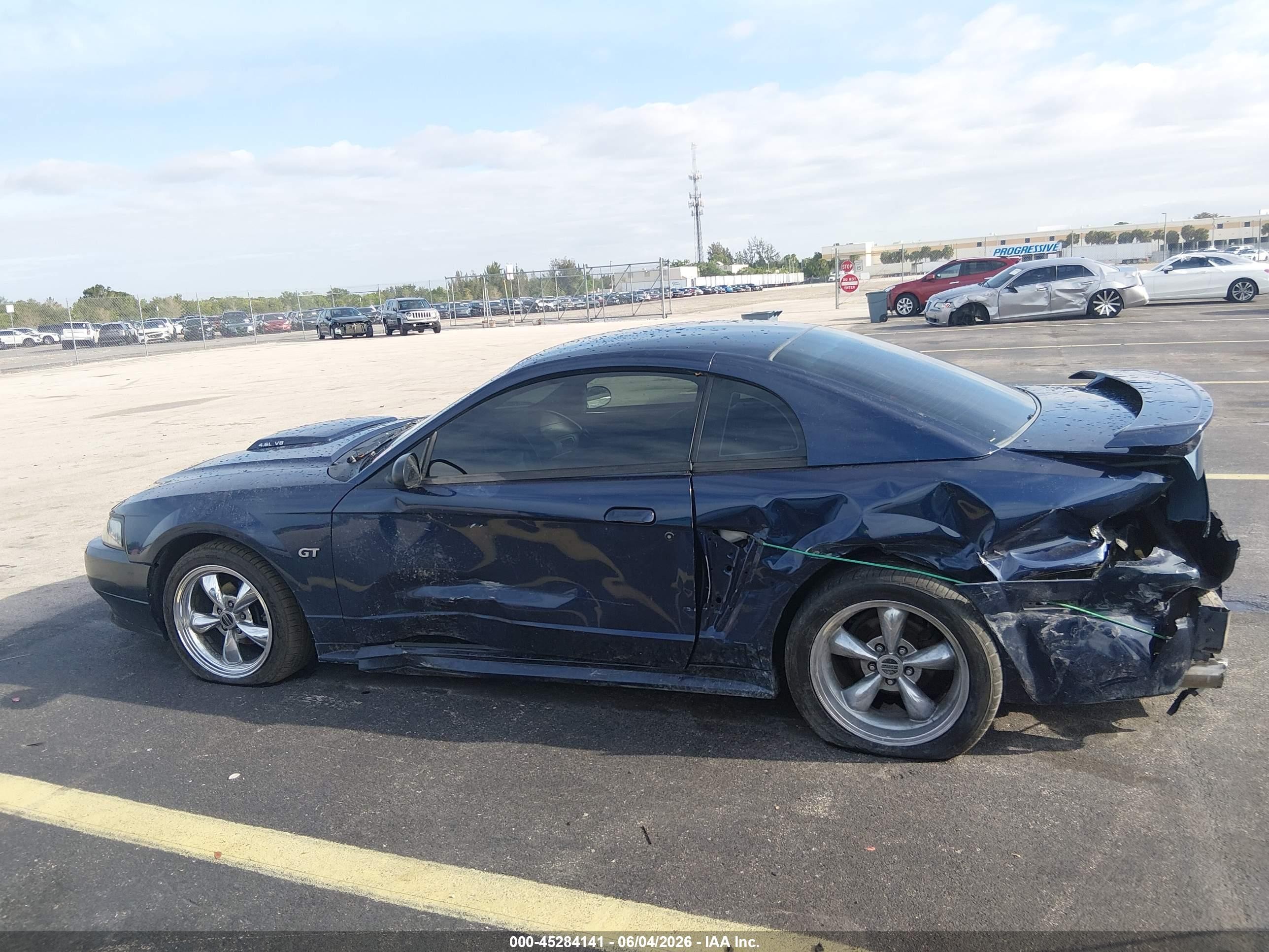 2003 Ford Mustang Gt Синий vin: 1FAFP42X53F388793