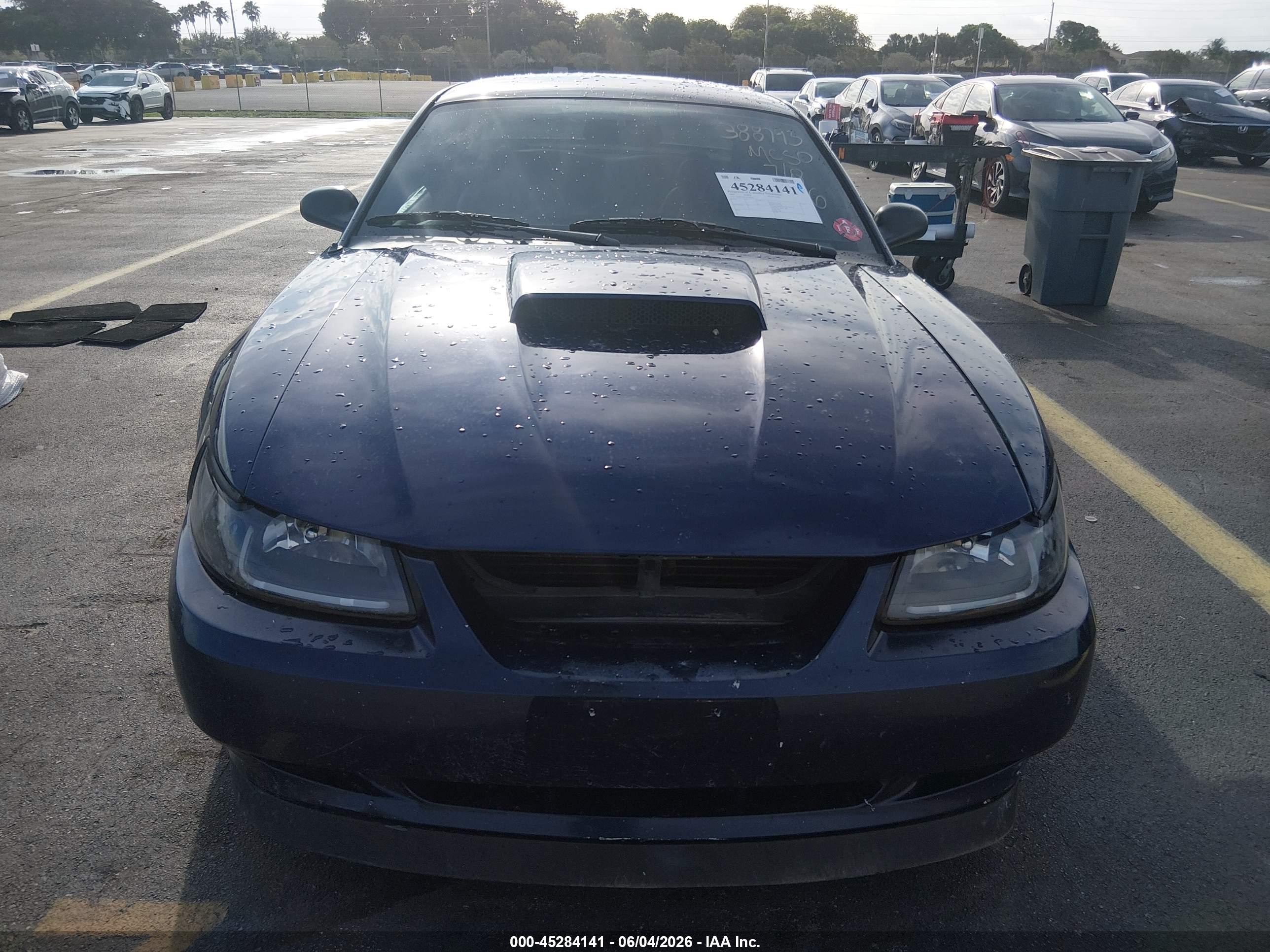 2003 Ford Mustang Gt Синий vin: 1FAFP42X53F388793