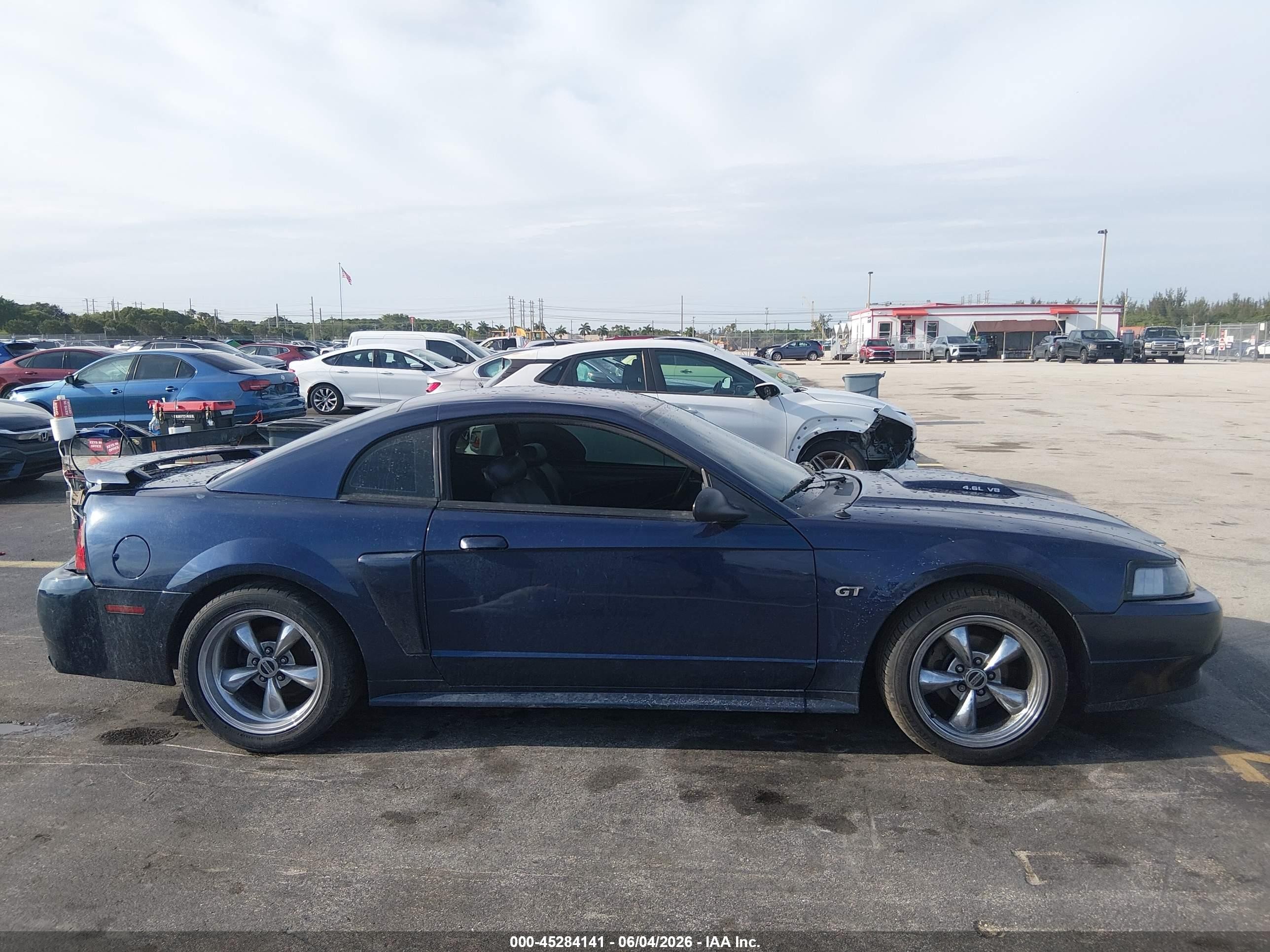 2003 Ford Mustang Gt Синий vin: 1FAFP42X53F388793