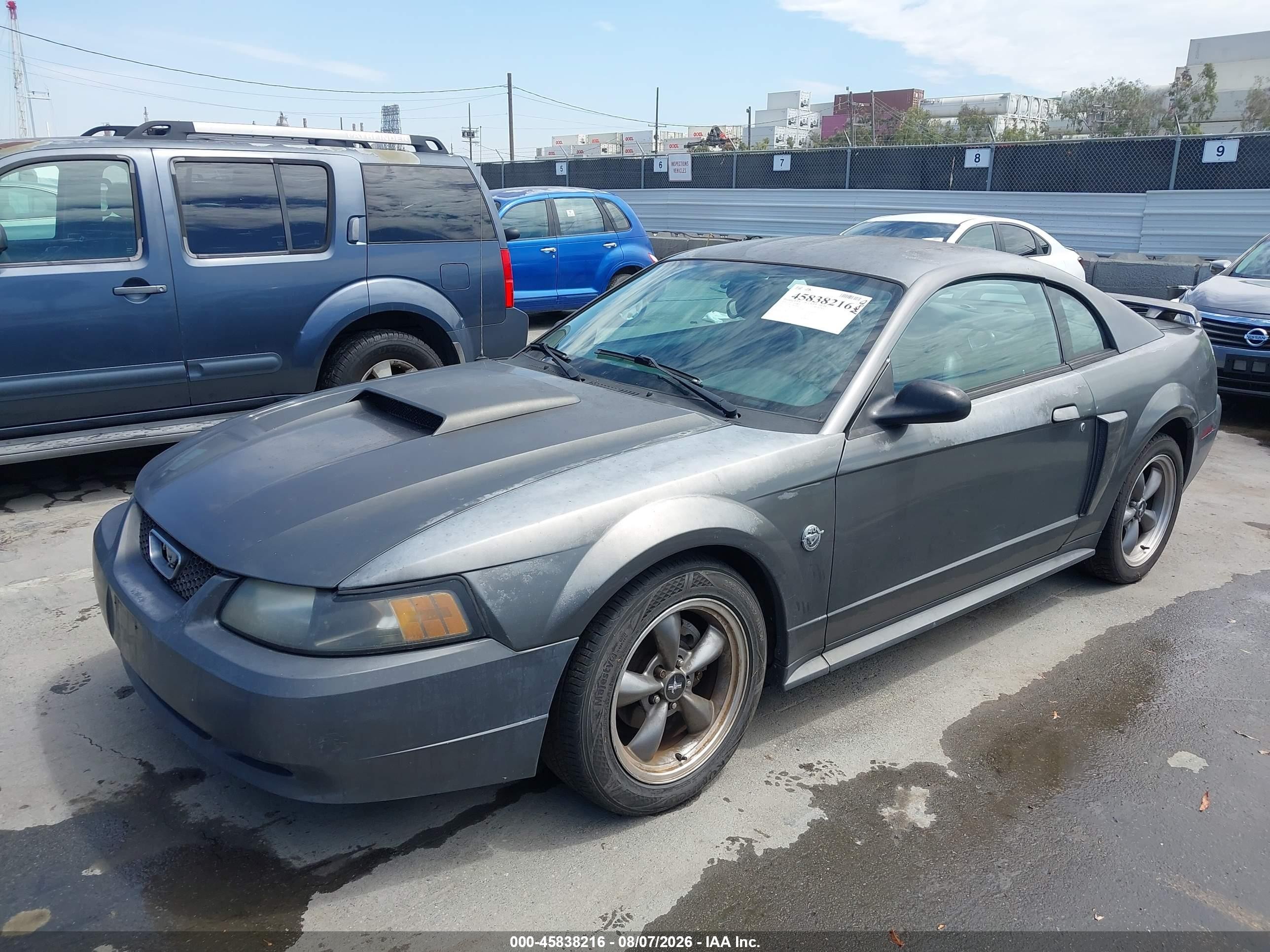 2004 Ford Mustang Gt Gray vin: 1FAFP42X54F160990