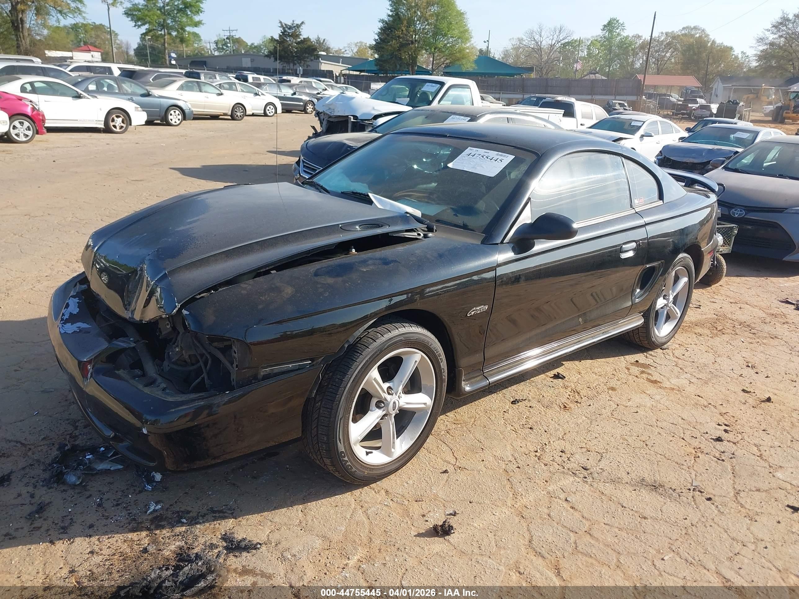 1998 Ford Mustang Gt Black vin: 1FAFP42X5WF192731