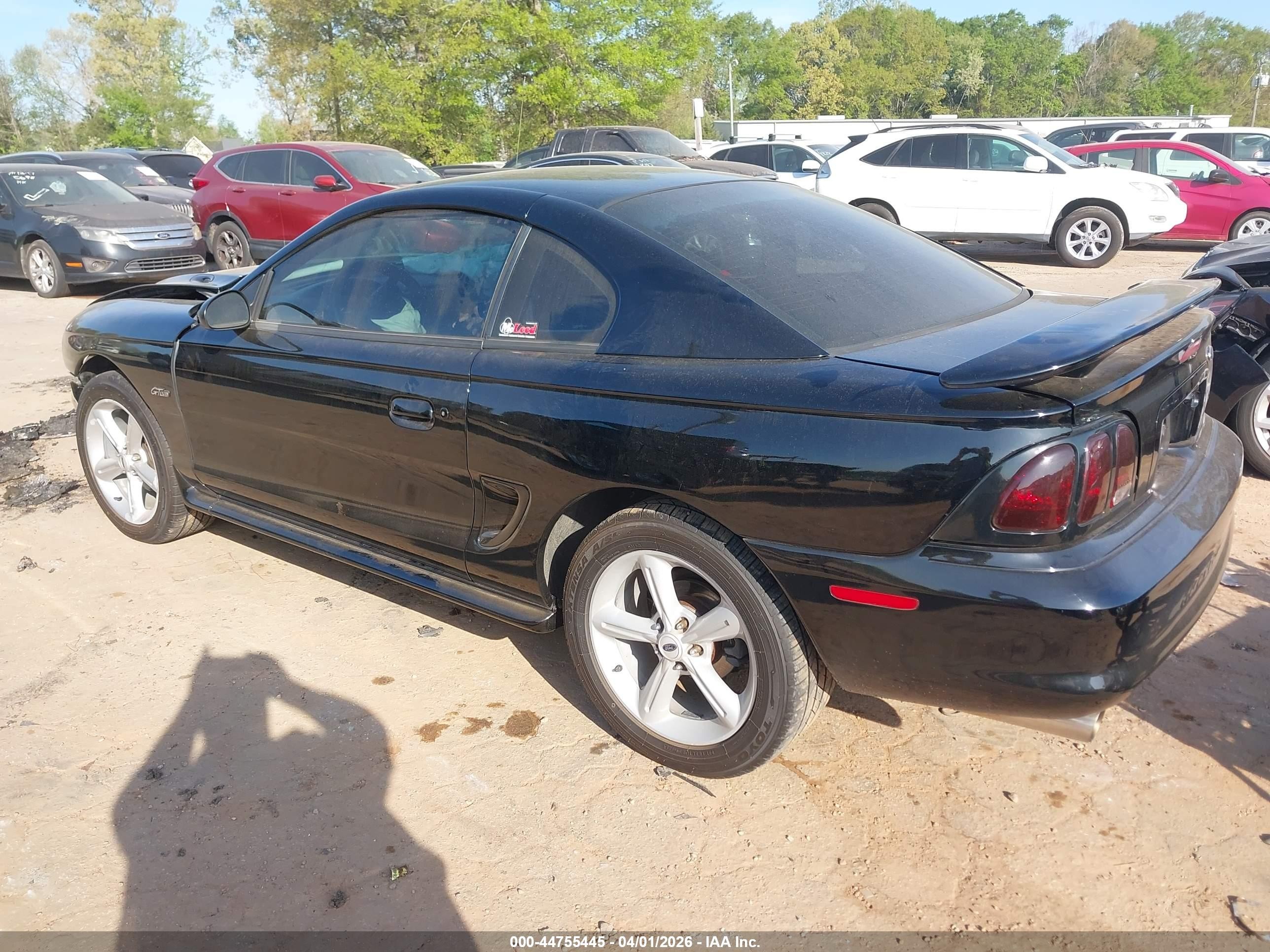 1998 Ford Mustang Gt Black vin: 1FAFP42X5WF192731
