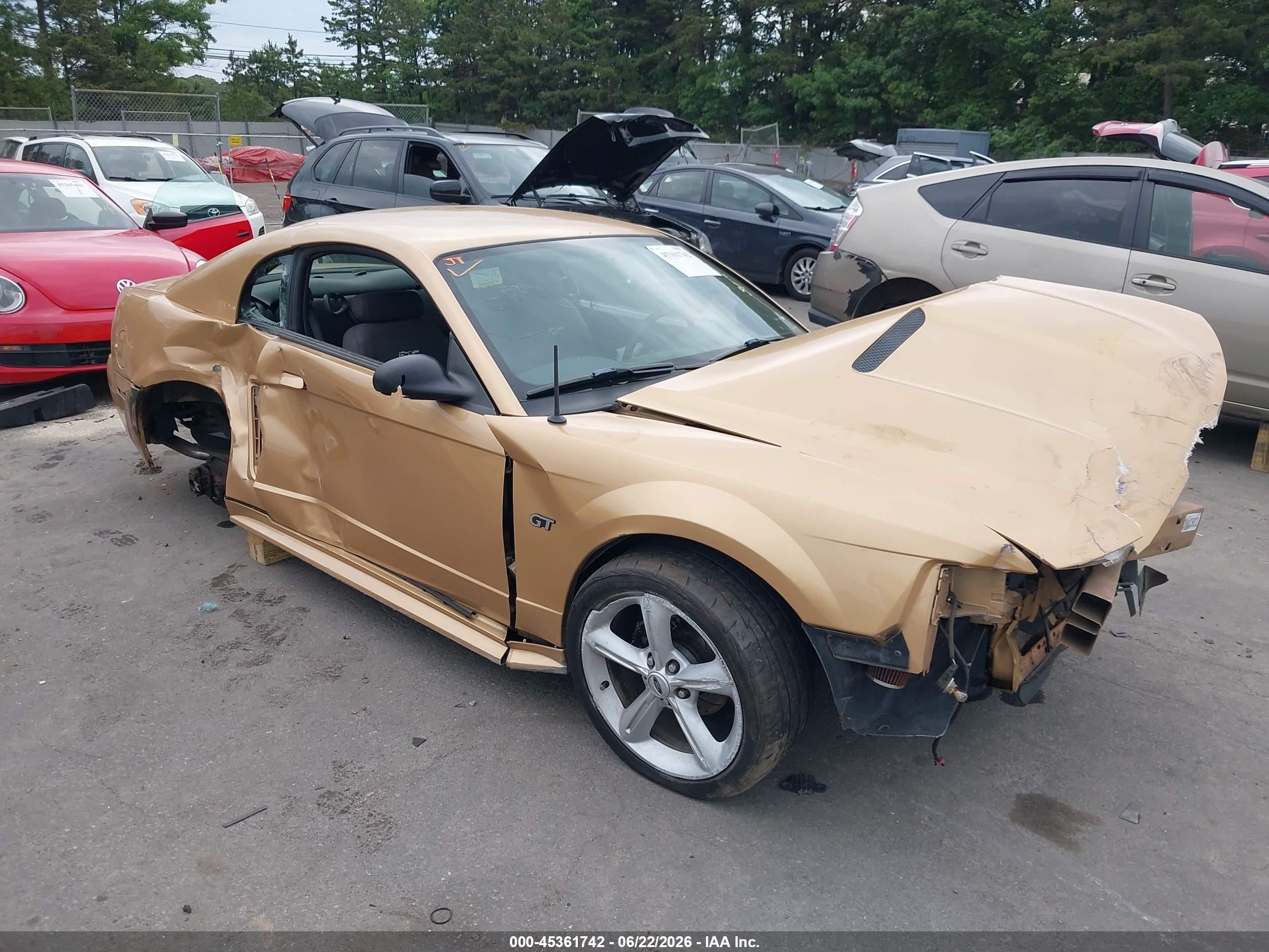 2000 Ford Mustang Gt Gold vin: 1FAFP42X5YF228419