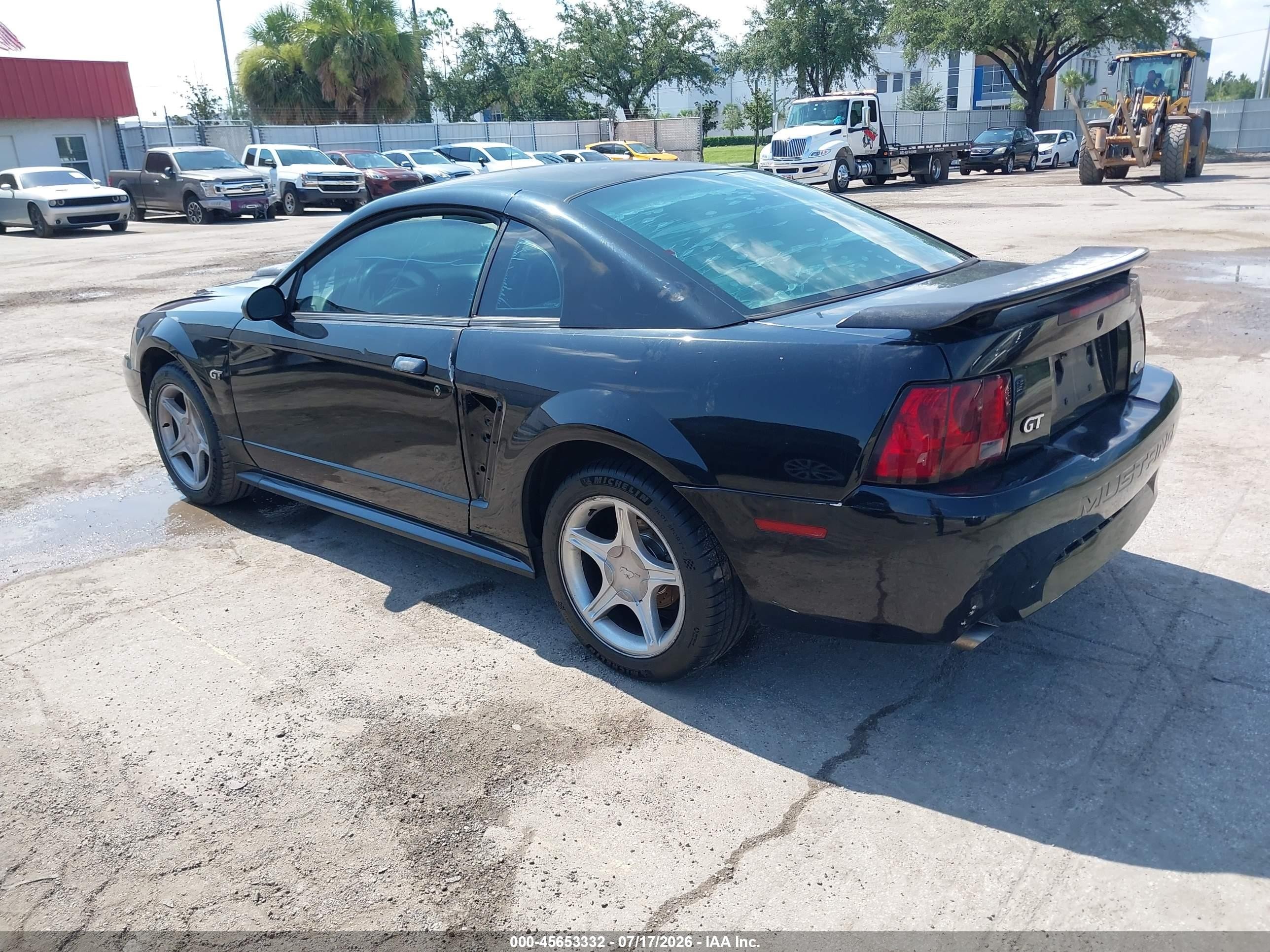 2001 Ford Mustang Gt Black vin: 1FAFP42X61F235689