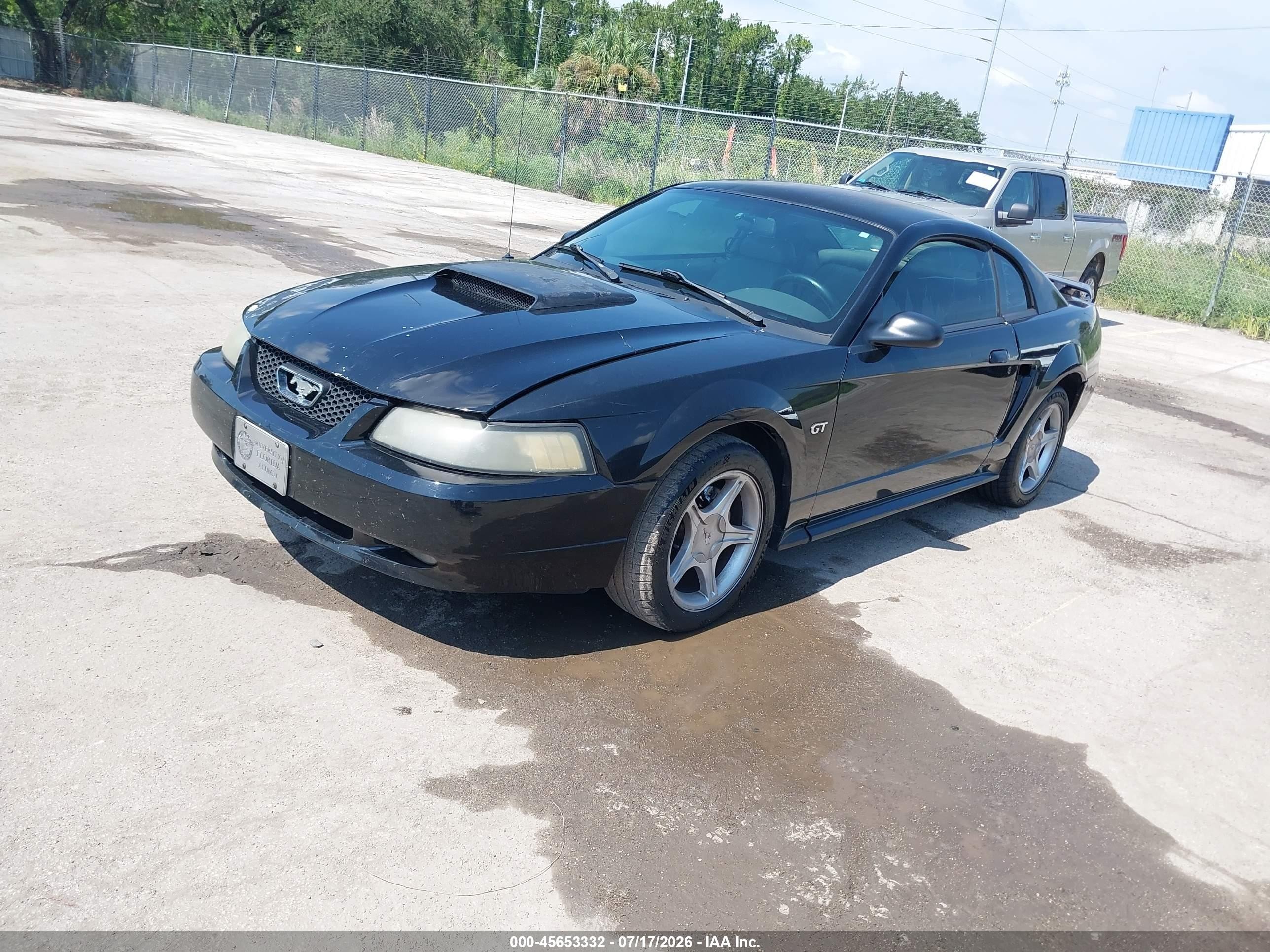 2001 Ford Mustang Gt Black vin: 1FAFP42X61F235689