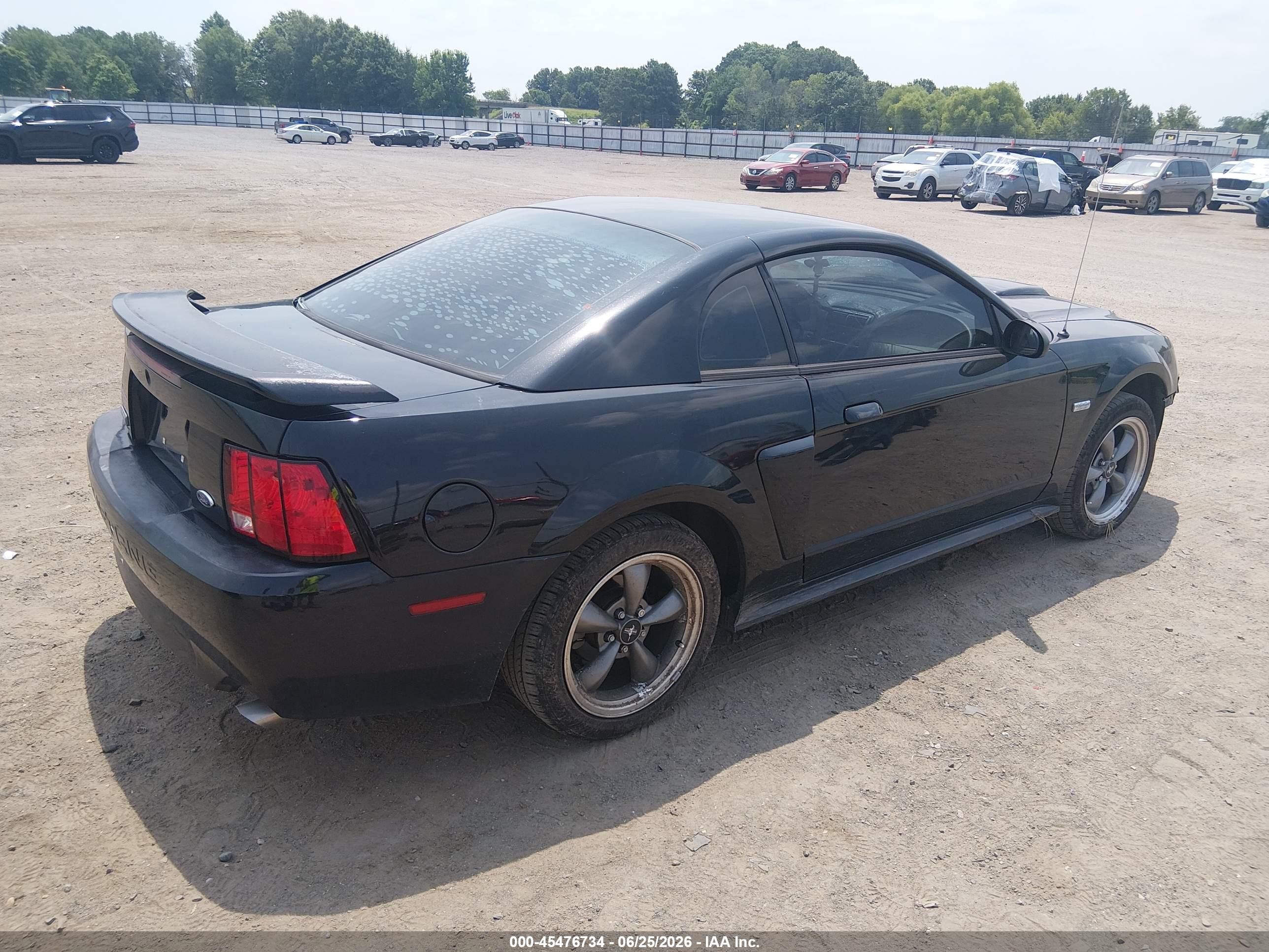 2003 Ford Mustang Gt Black vin: 1FAFP42X63F432249