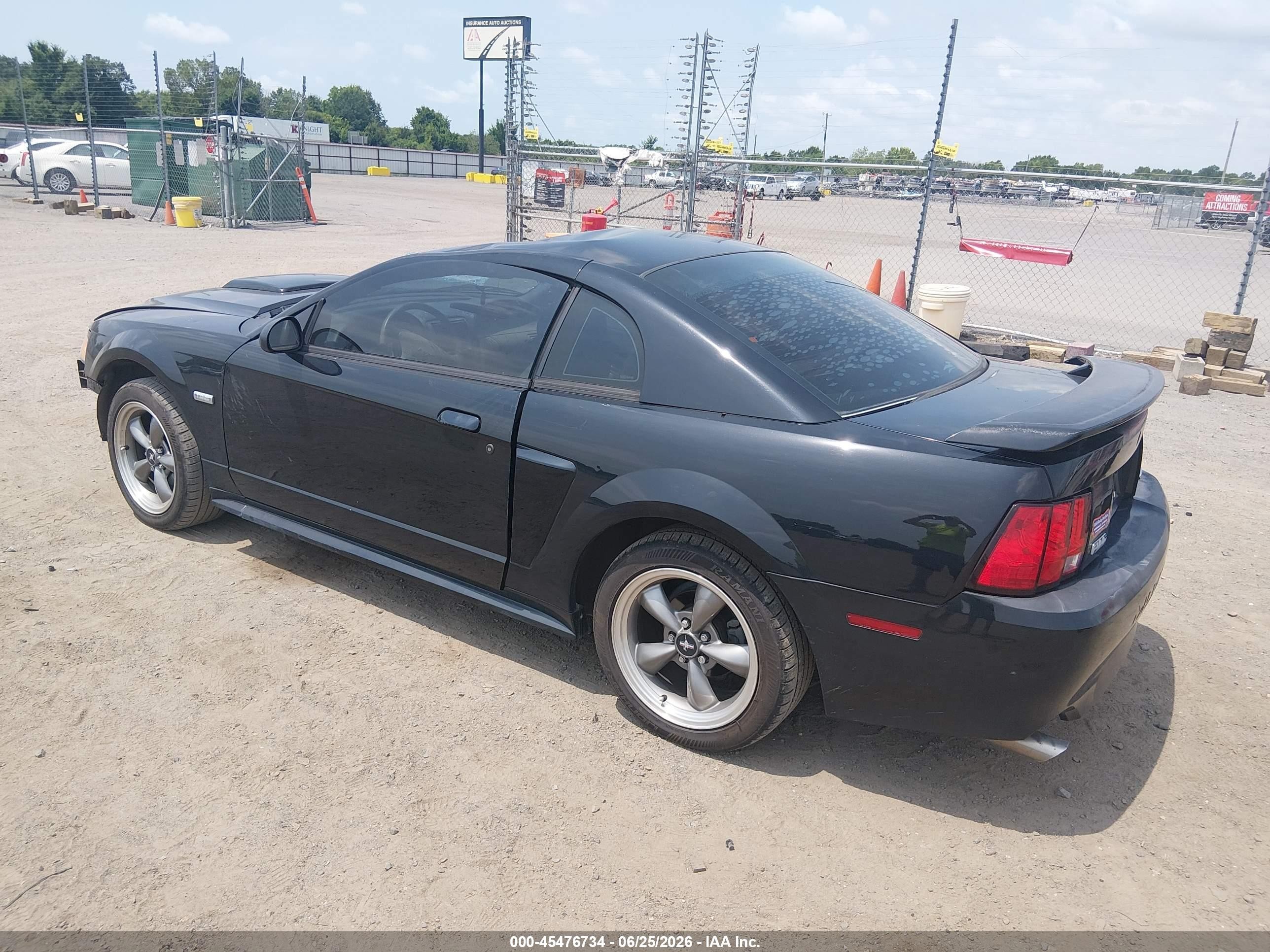 2003 Ford Mustang Gt Black vin: 1FAFP42X63F432249