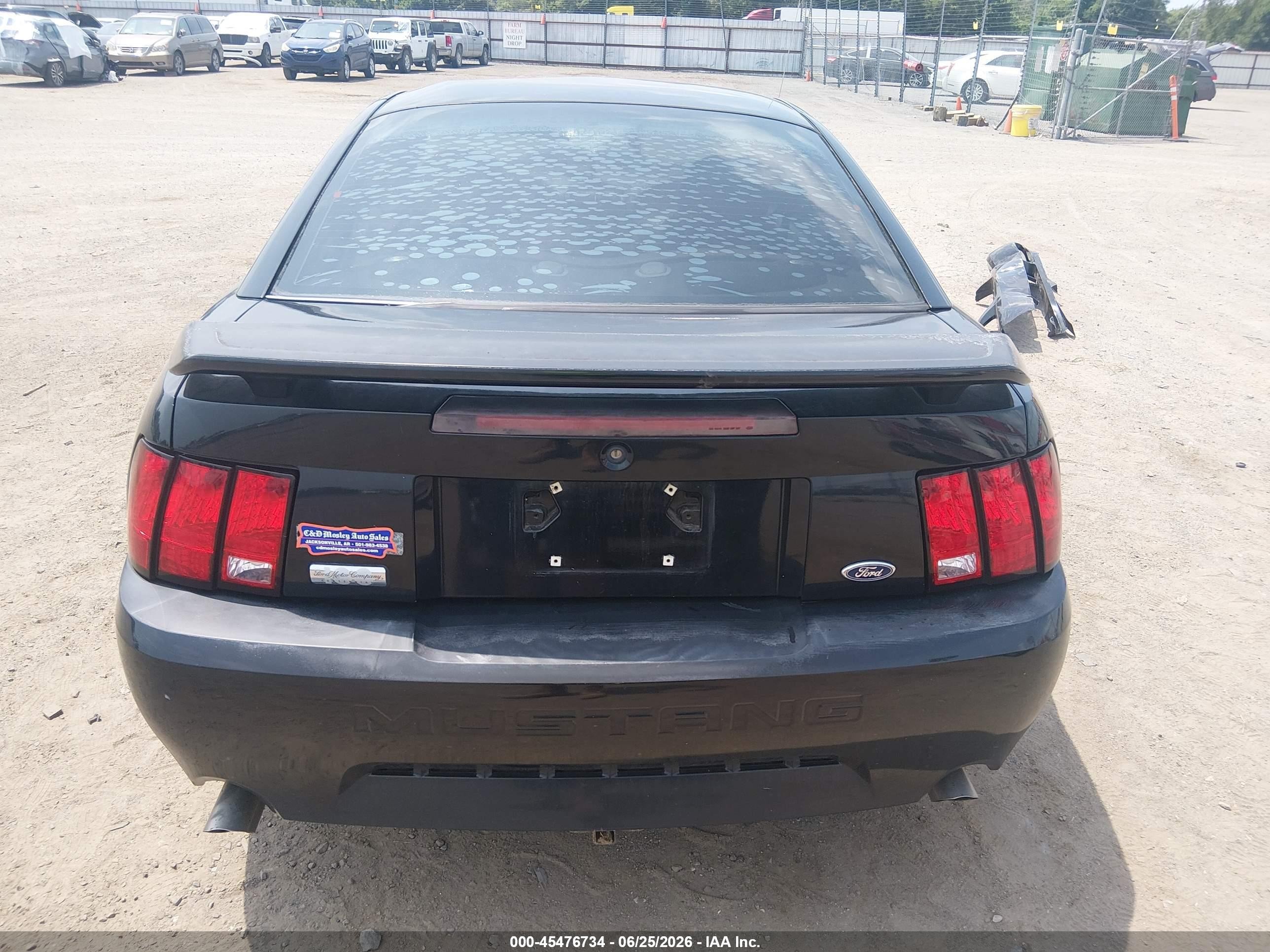 2003 Ford Mustang Gt Black vin: 1FAFP42X63F432249