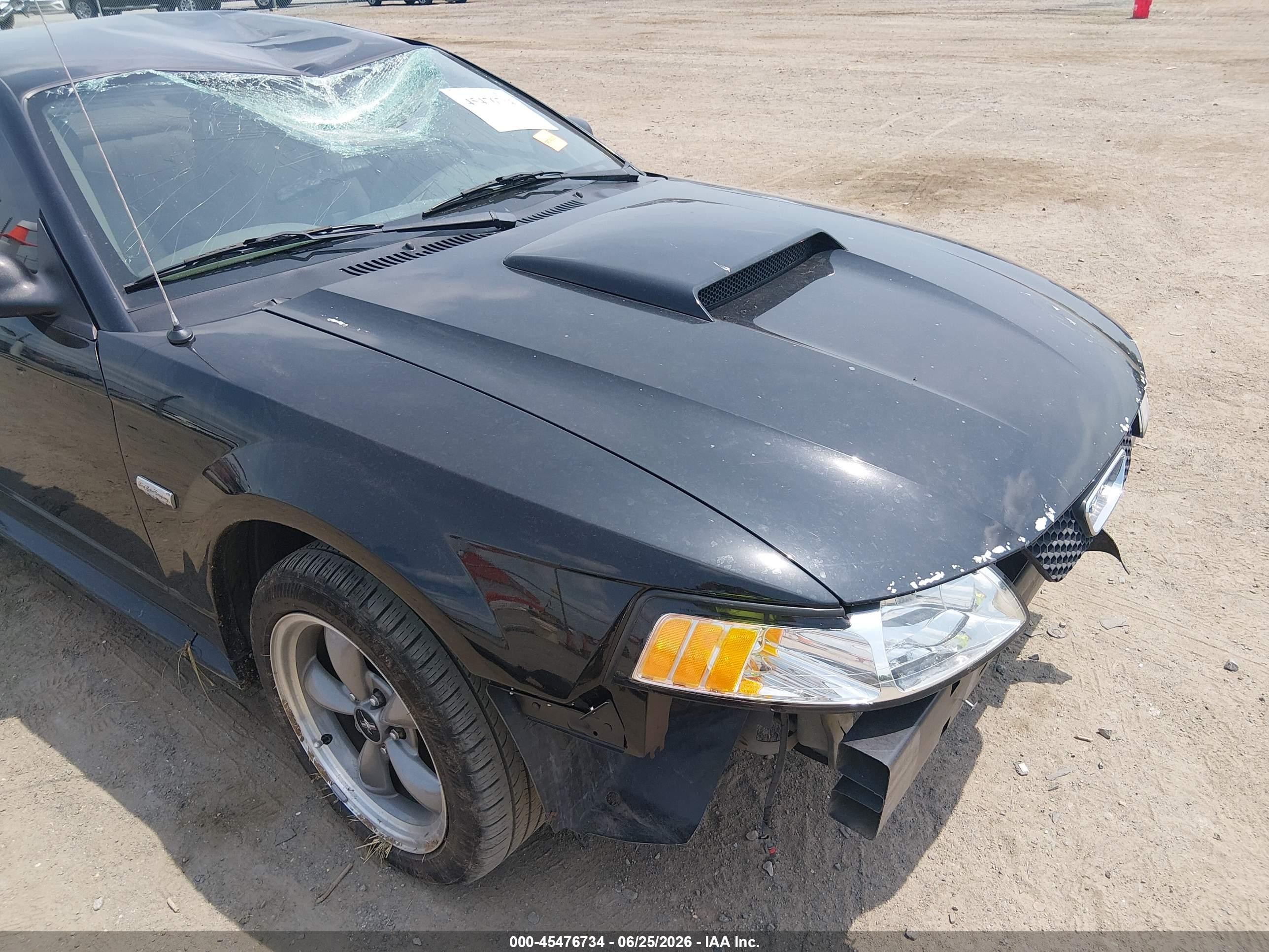 2003 Ford Mustang Gt Black vin: 1FAFP42X63F432249