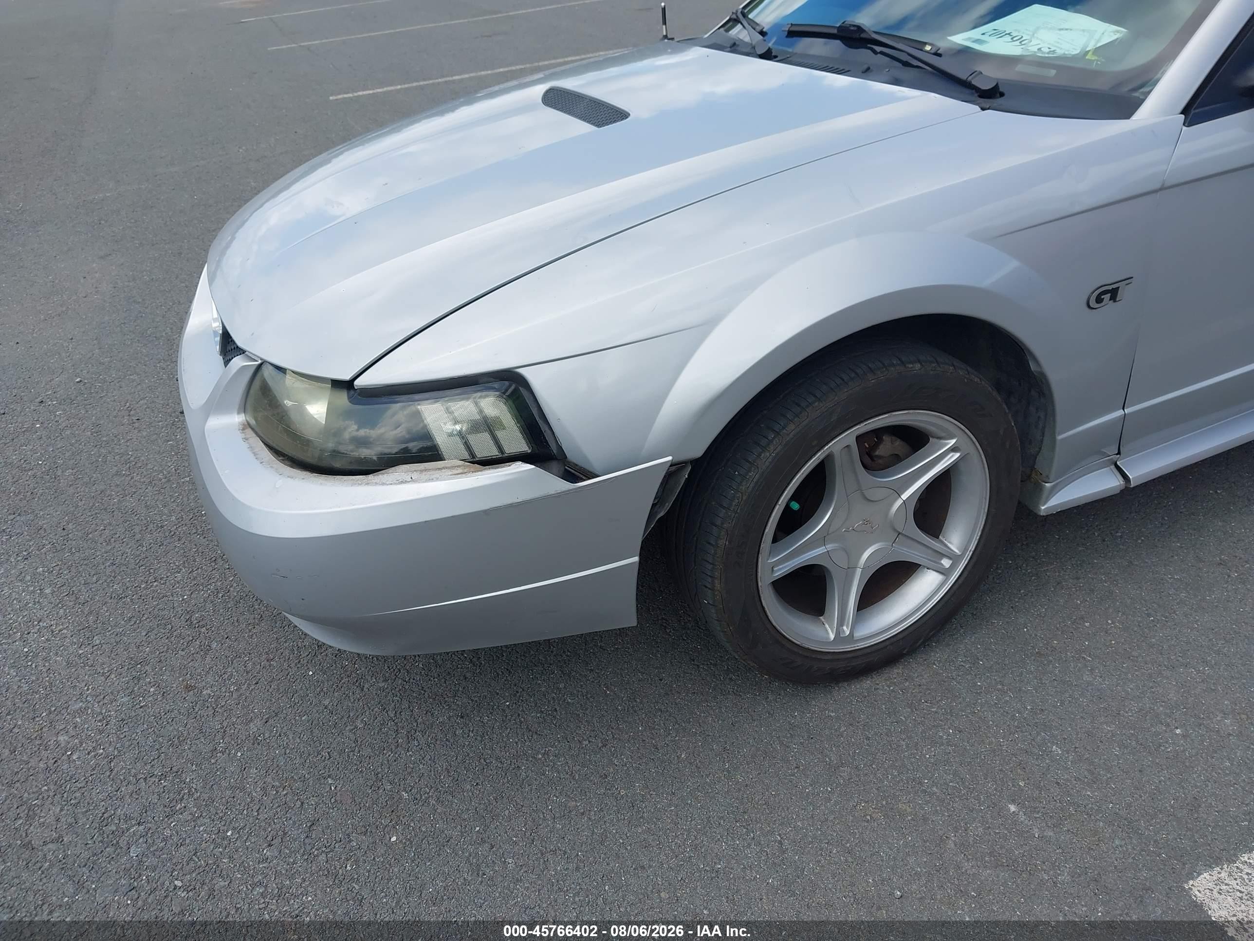 2000 Ford Mustang Gt Silver vin: 1FAFP42X6YF220944