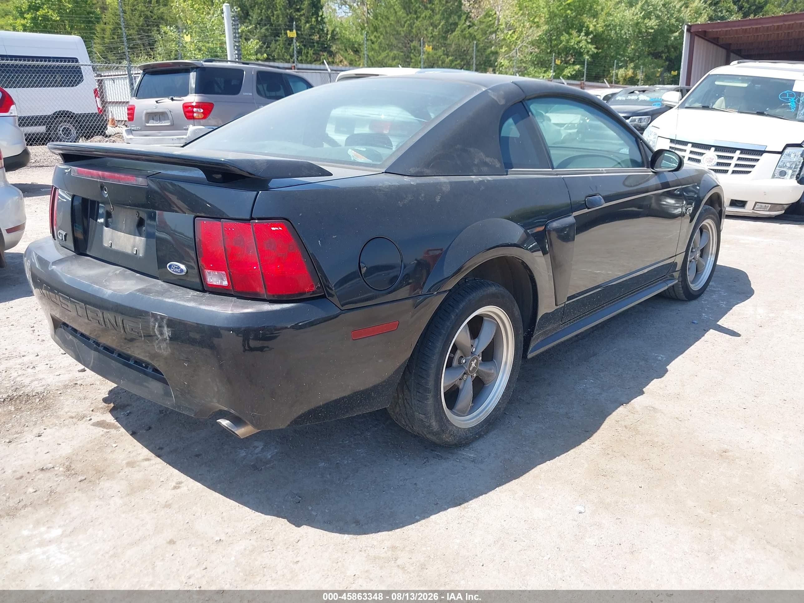 2001 Ford Mustang Gt Black vin: 1FAFP42X71F110135