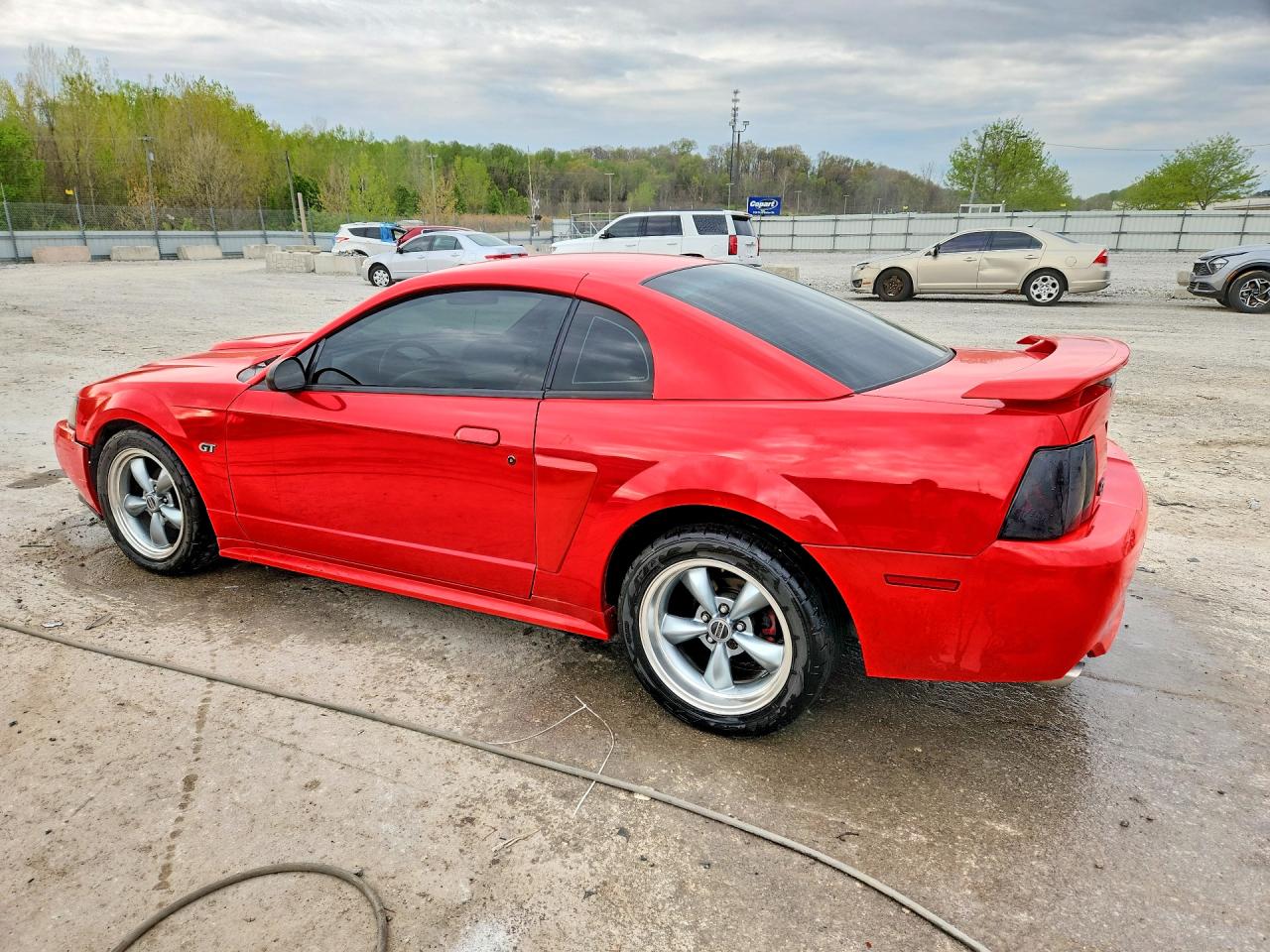 2001 Ford Mustang Gt Red vin: 1FAFP42X71F257586