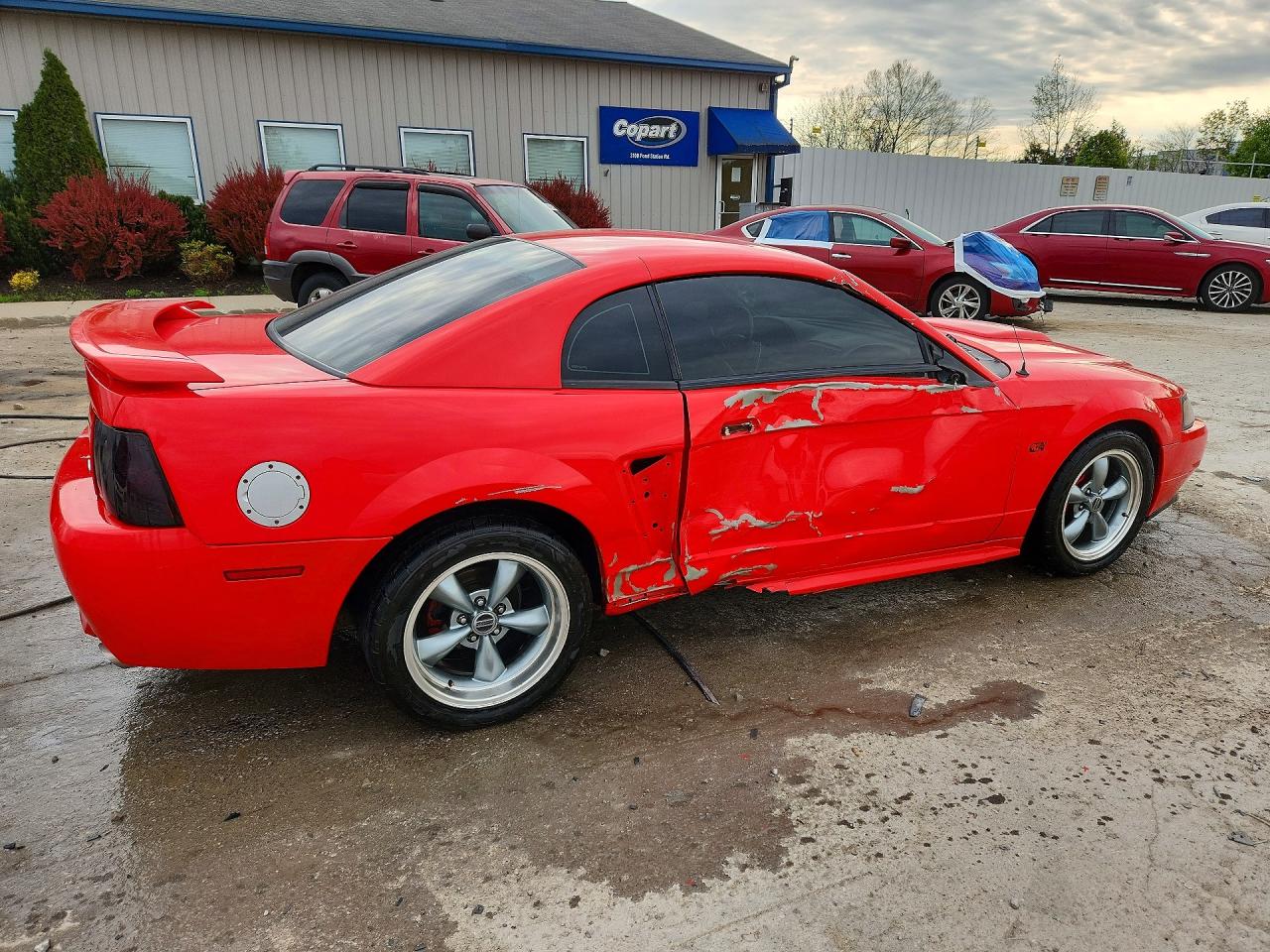 2001 Ford Mustang Gt Red vin: 1FAFP42X71F257586