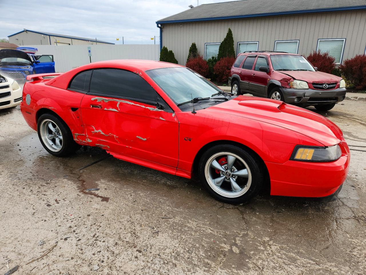 2001 Ford Mustang Gt Red vin: 1FAFP42X71F257586