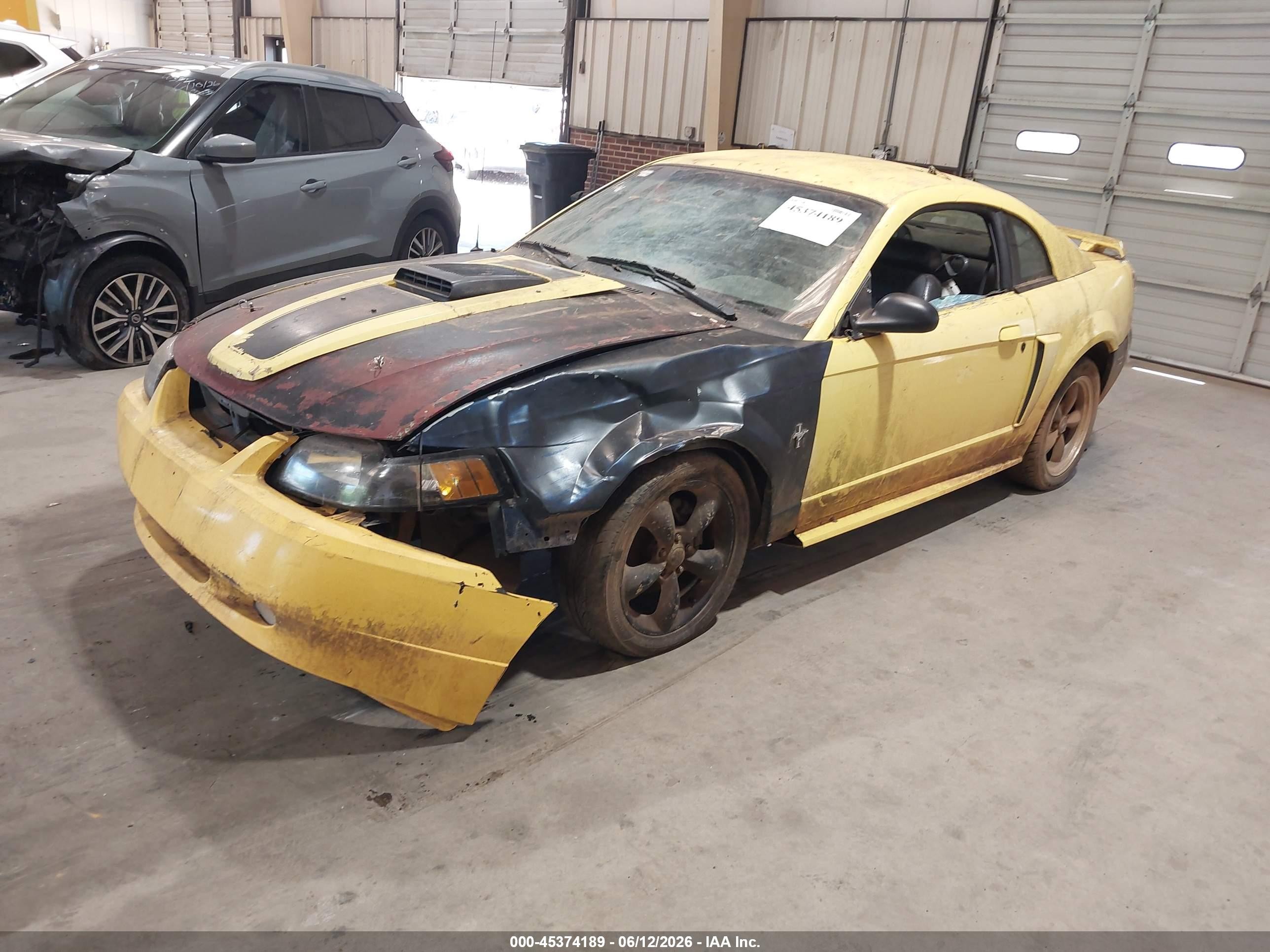 2002 Ford Mustang Gt Deluxe/gt Premium Желтый vin: 1FAFP42X72F134145