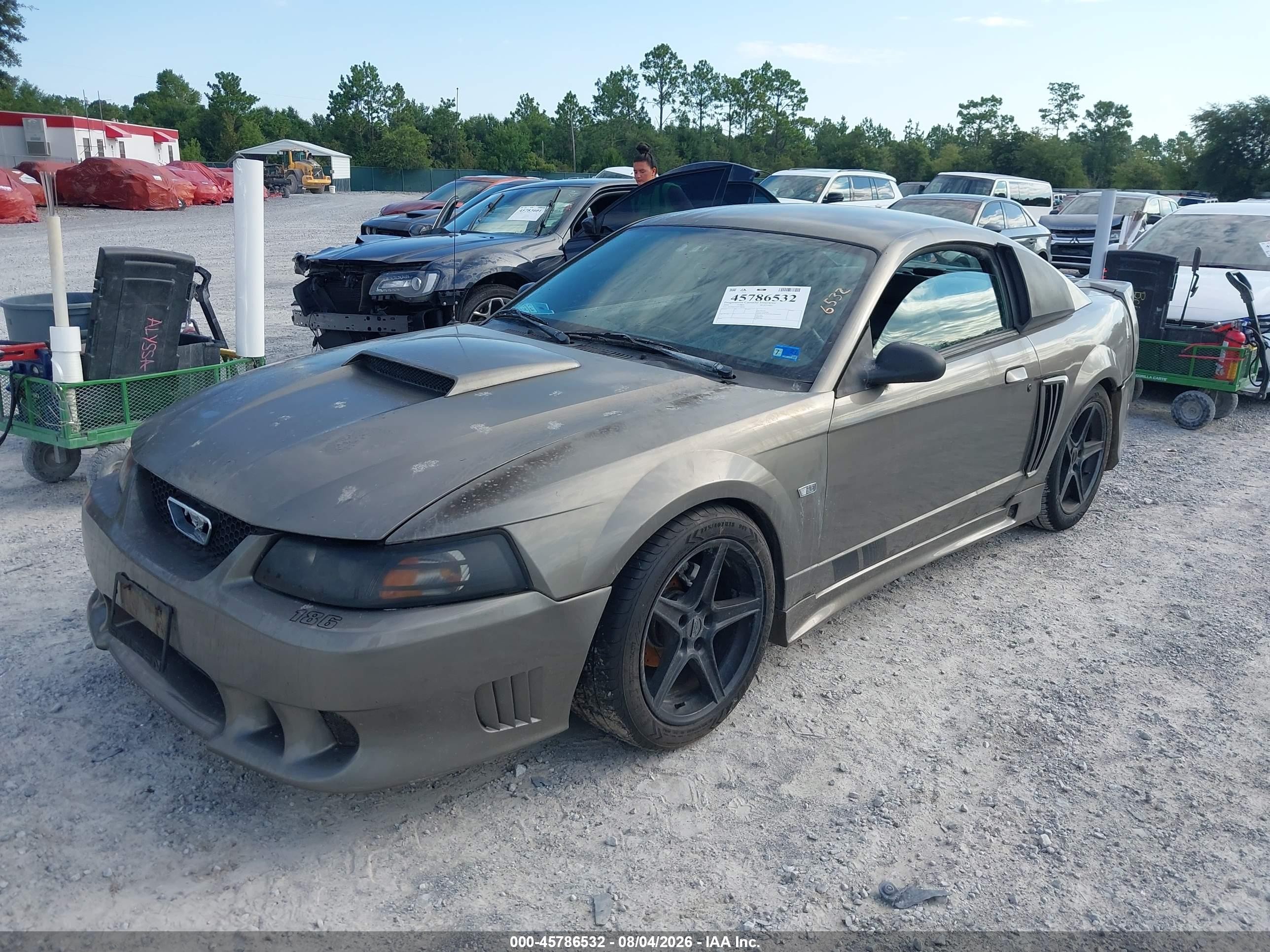 2002 Ford Mustang Gray vin: 1FAFP42X72F188058