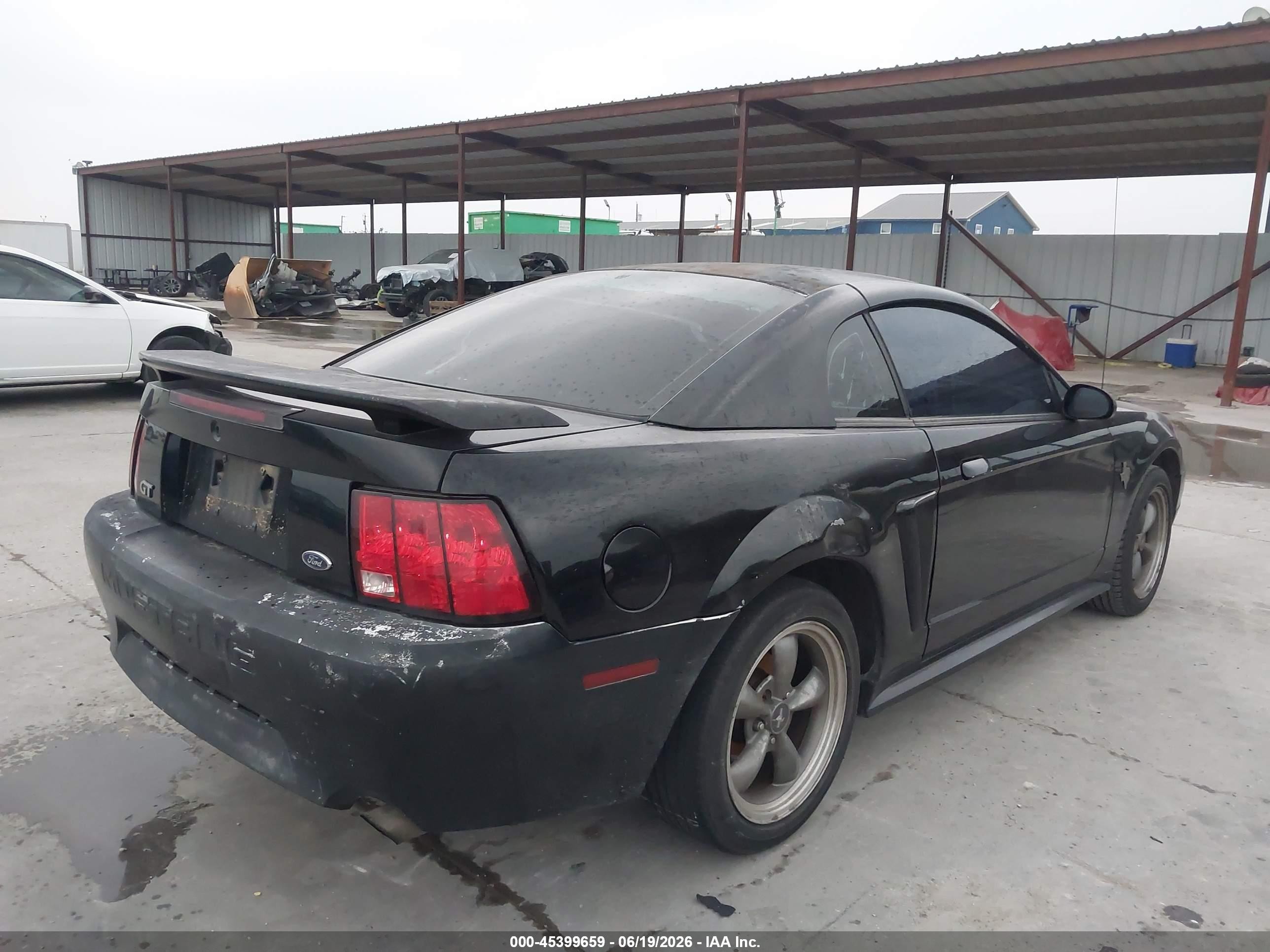 2003 Ford Mustang Gt Black vin: 1FAFP42X73F303517