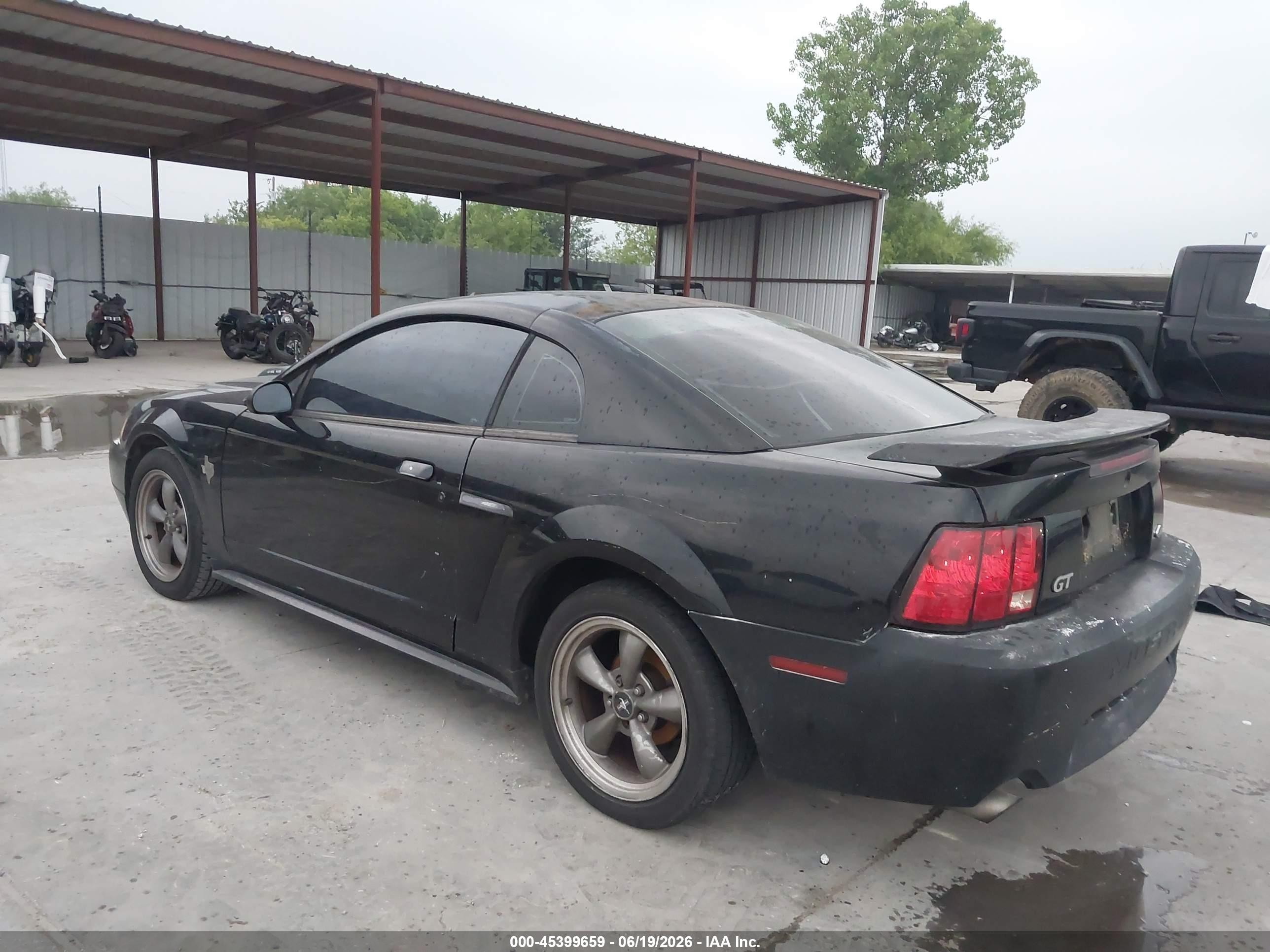 2003 Ford Mustang Gt Black vin: 1FAFP42X73F303517