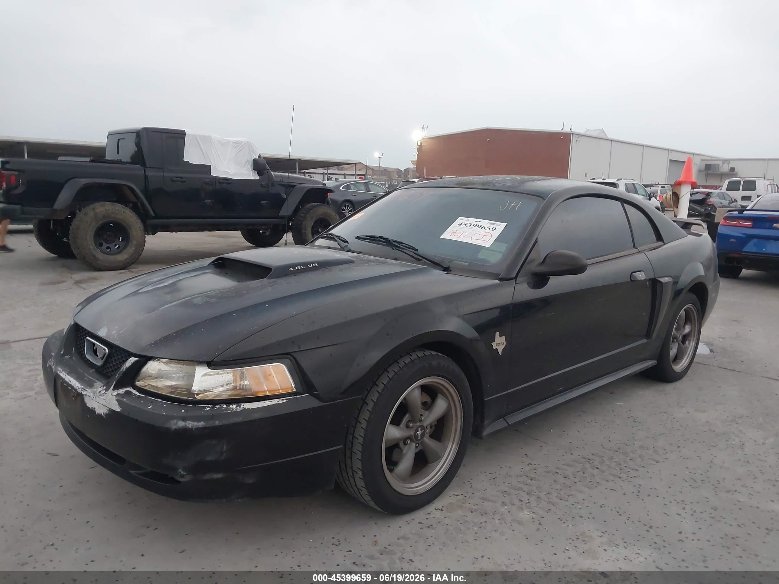 2003 Ford Mustang Gt Black vin: 1FAFP42X73F303517