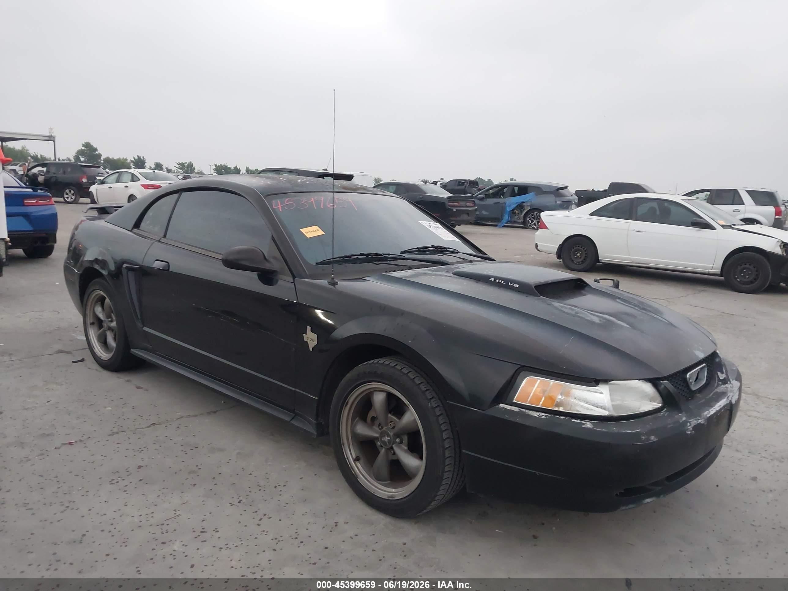 2003 Ford Mustang Gt Black vin: 1FAFP42X73F303517