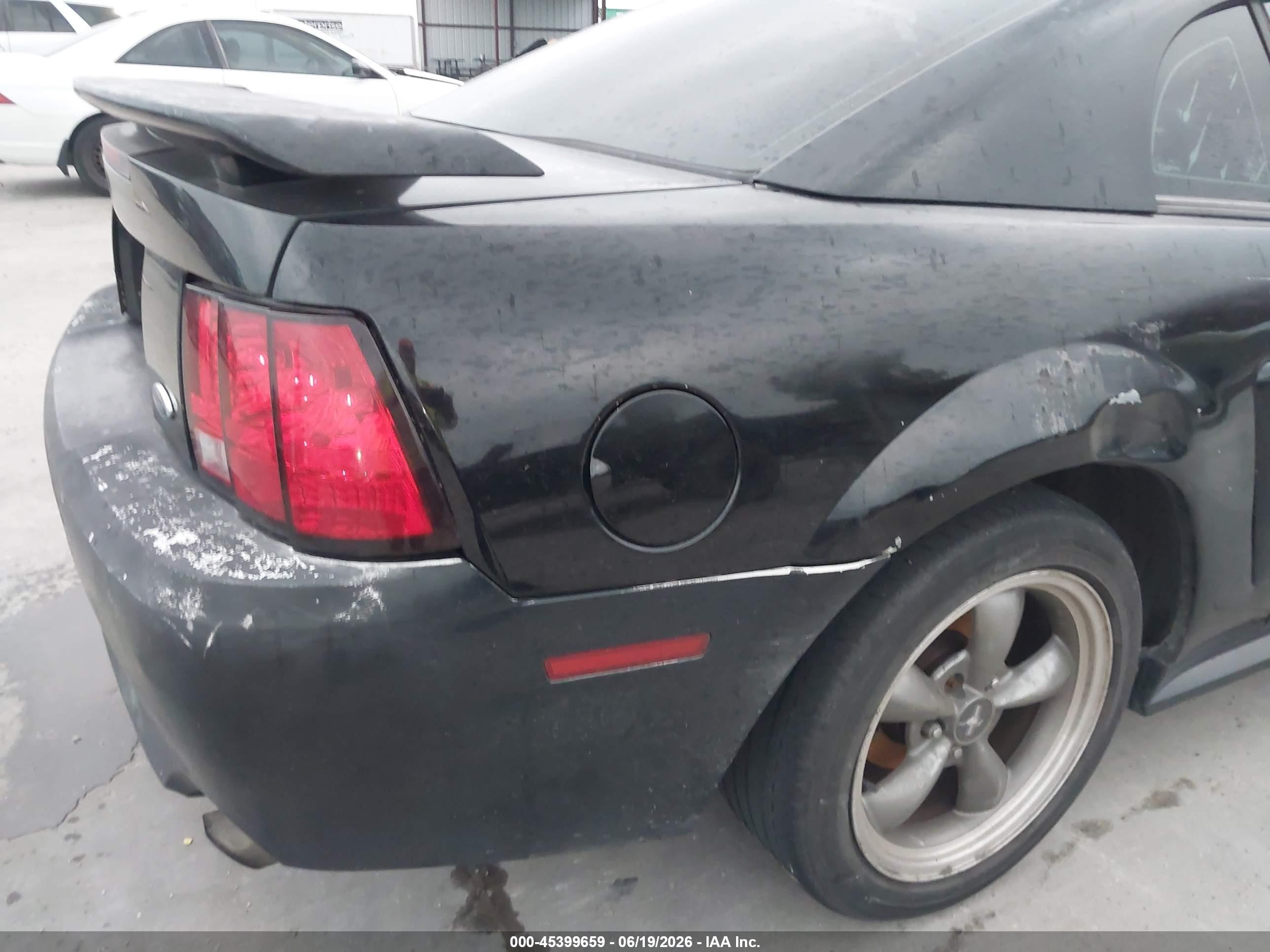 2003 Ford Mustang Gt Black vin: 1FAFP42X73F303517
