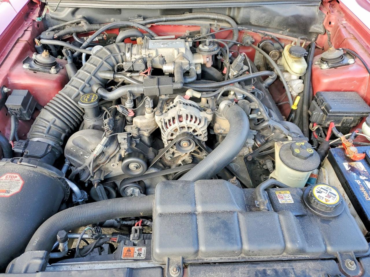 2004 Ford Mustang Gt Red vin: 1FAFP42X74F119311