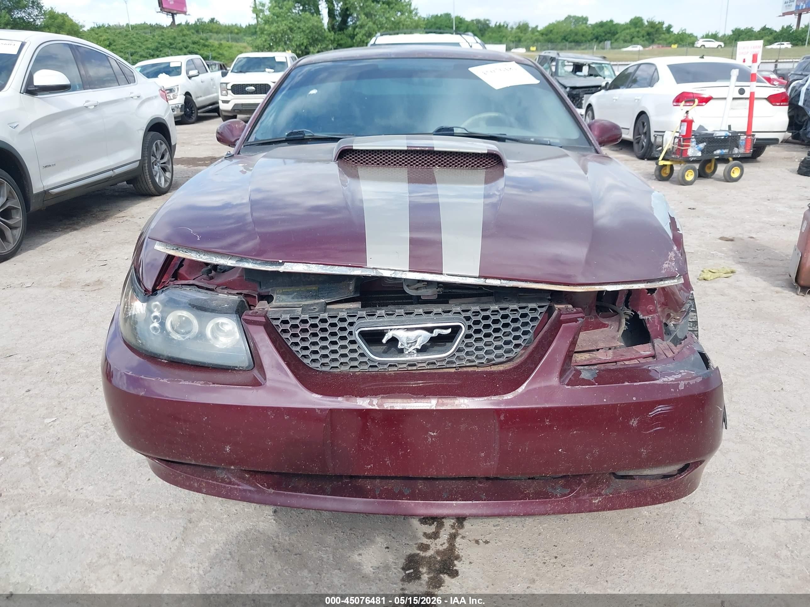 2004 Ford Mustang Gt Red vin: 1FAFP42X74F130373