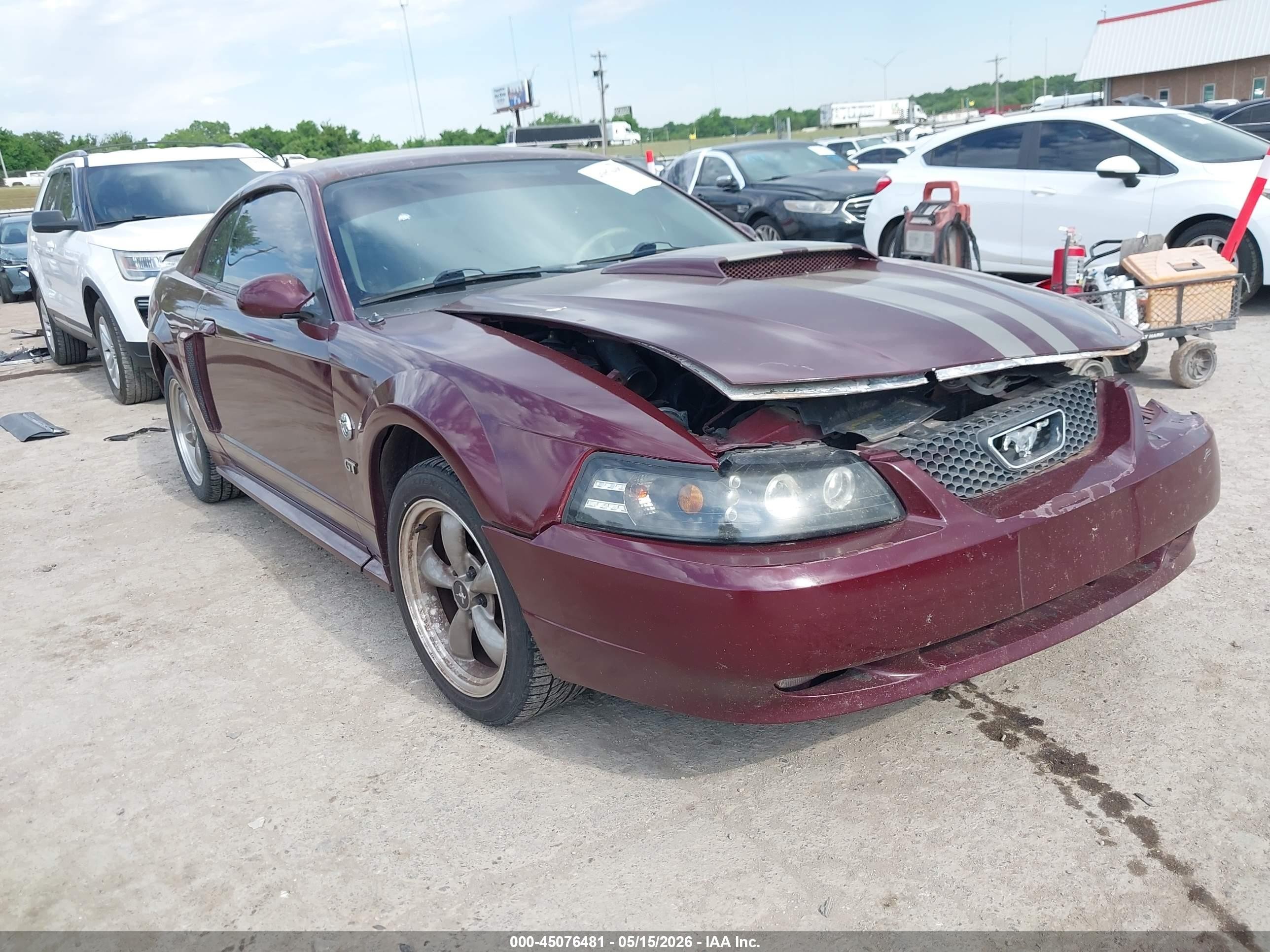 2004 Ford Mustang Gt Red vin: 1FAFP42X74F130373