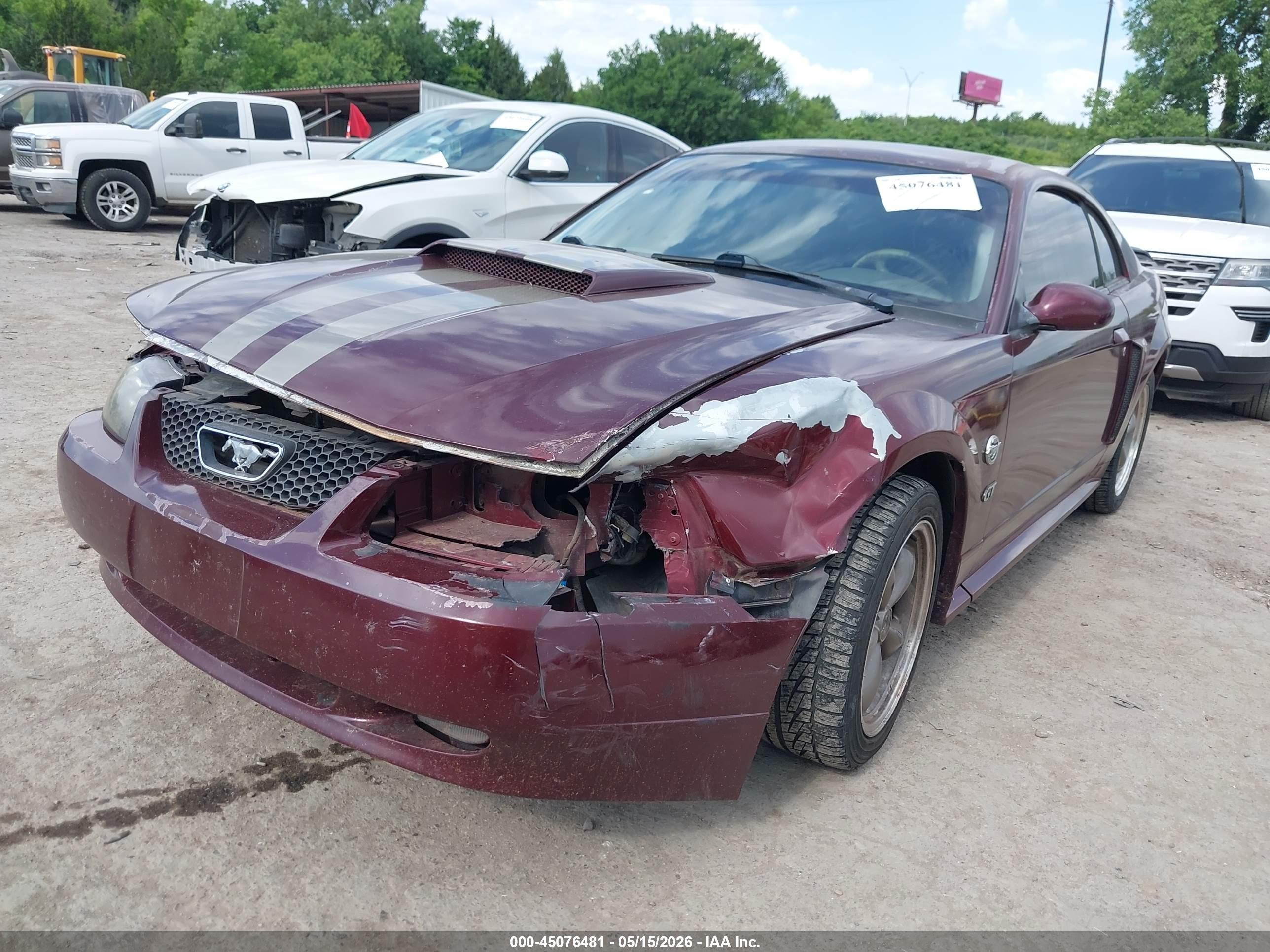 2004 Ford Mustang Gt Red vin: 1FAFP42X74F130373